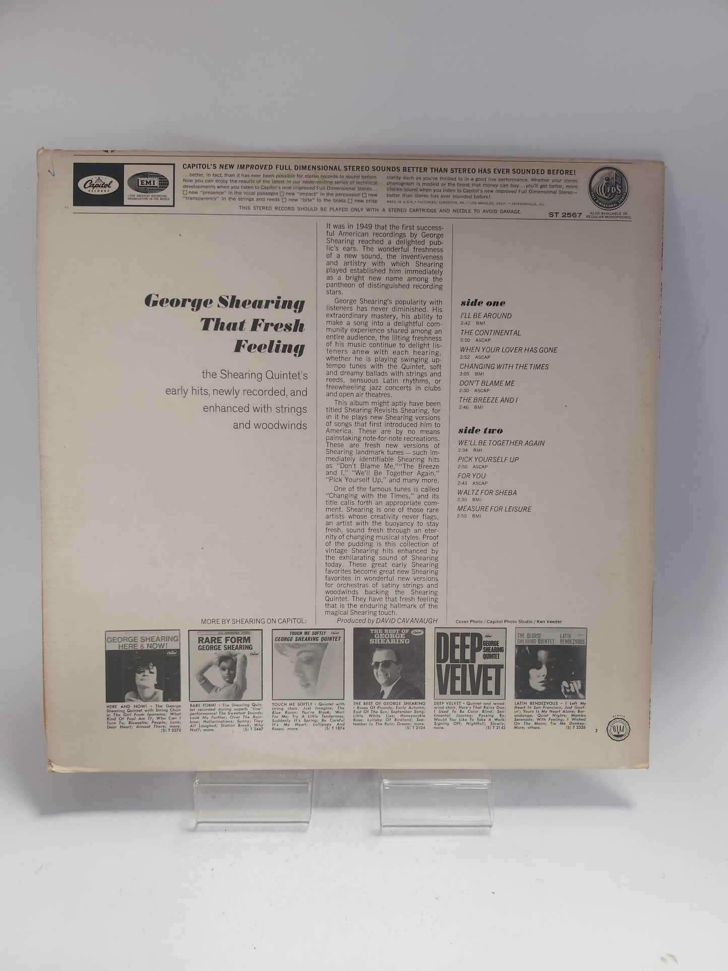 George Shearing: That Fresh Feeling LP Vinyl