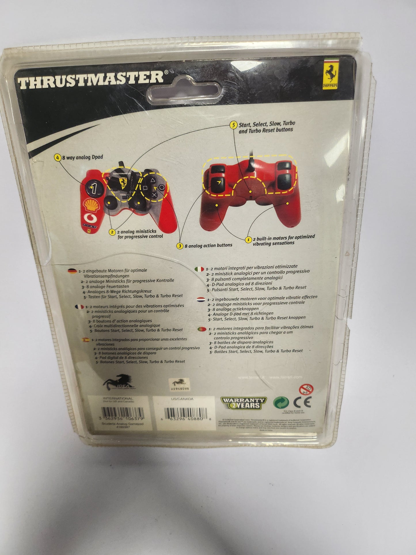 Thrustmaster Scuderia Analoog Controller geseald Playstation 2