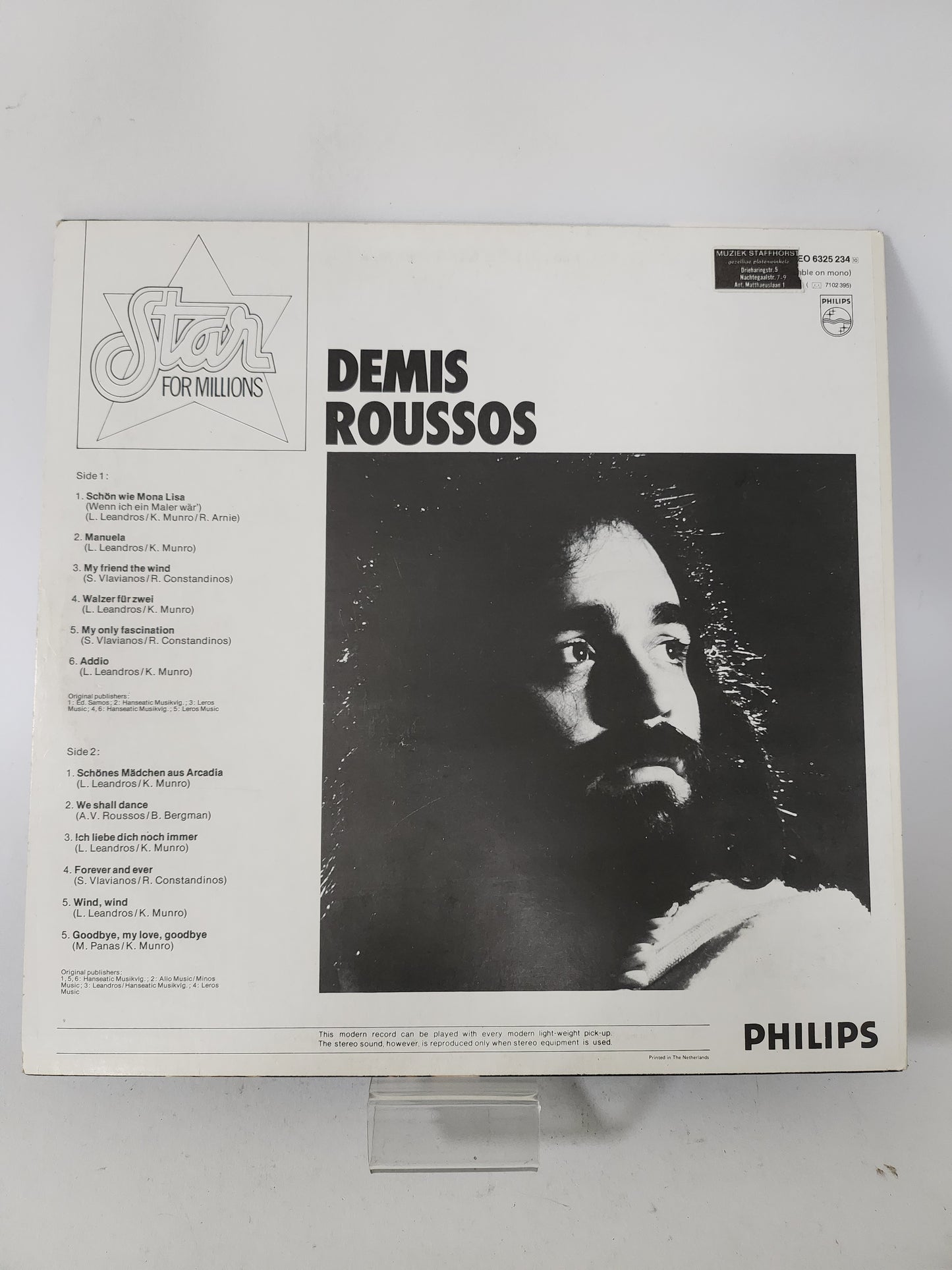 Star for Millions: Demis Roussos LP Vinyl