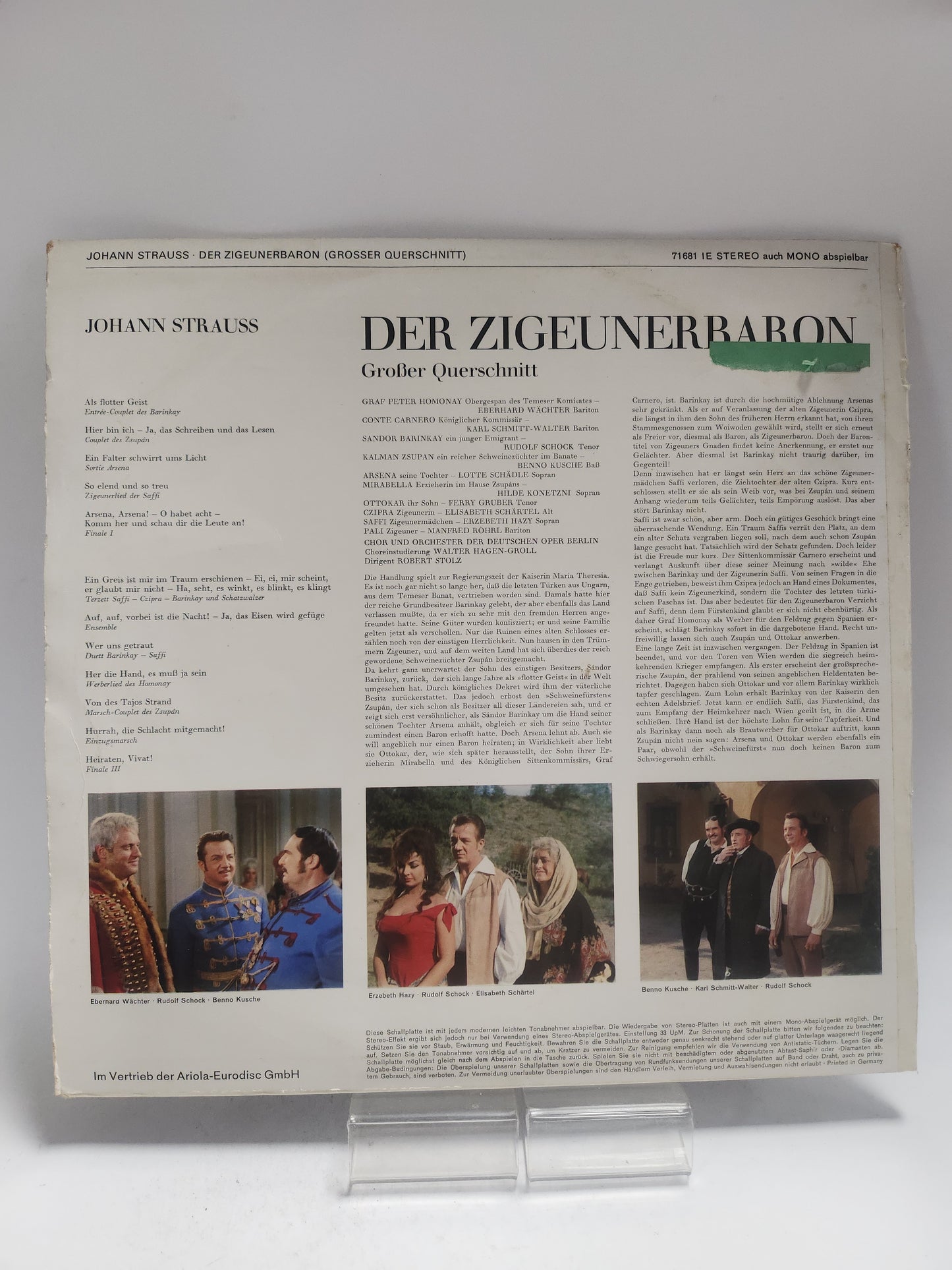 Johann Strauss: Der Zigeunerbaron LP Vinyl