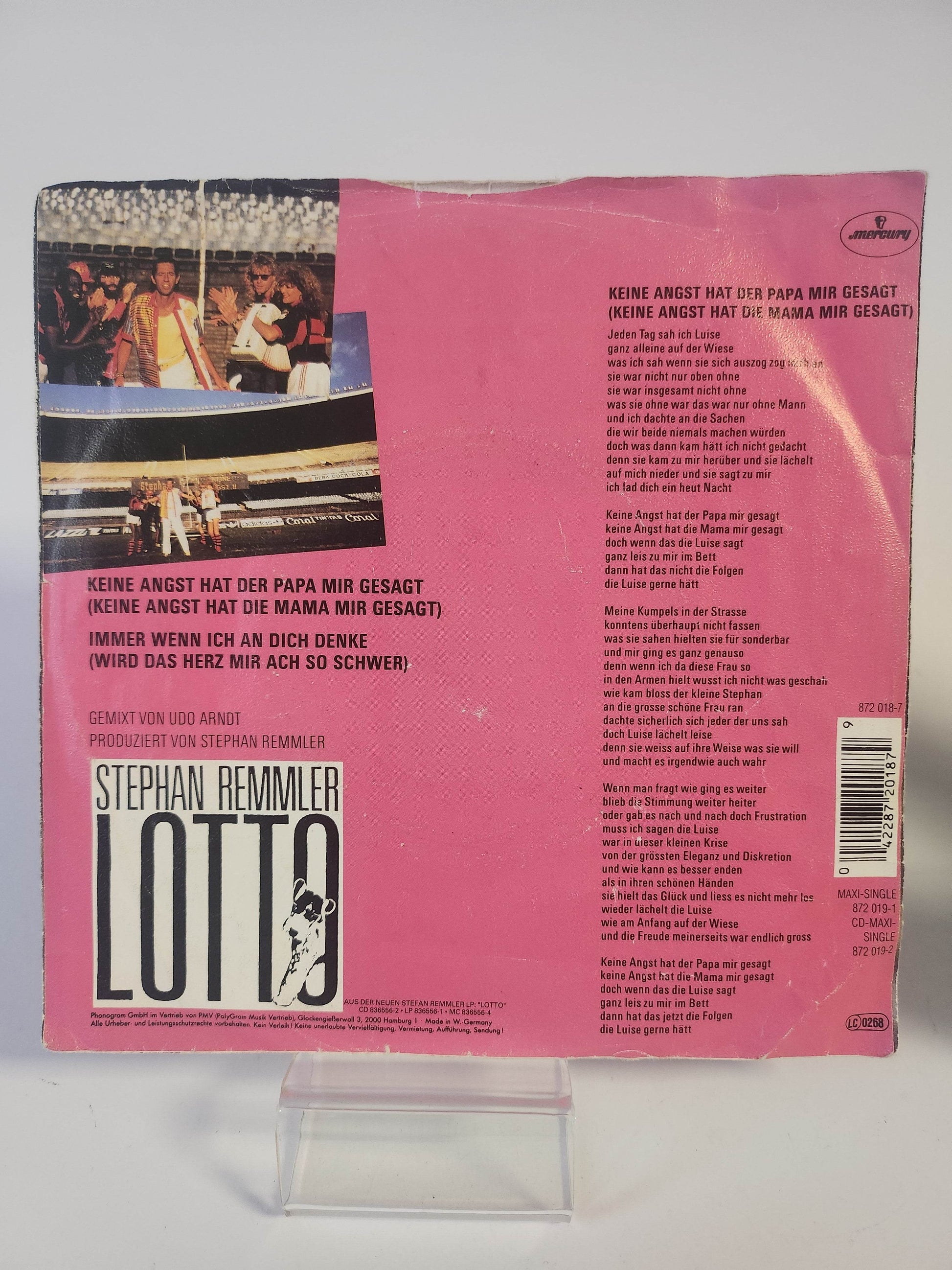 Stephan Remmler: Keine Angst hat der Papa mir Gesagt Single Vinyl - Feniks Gameshop
