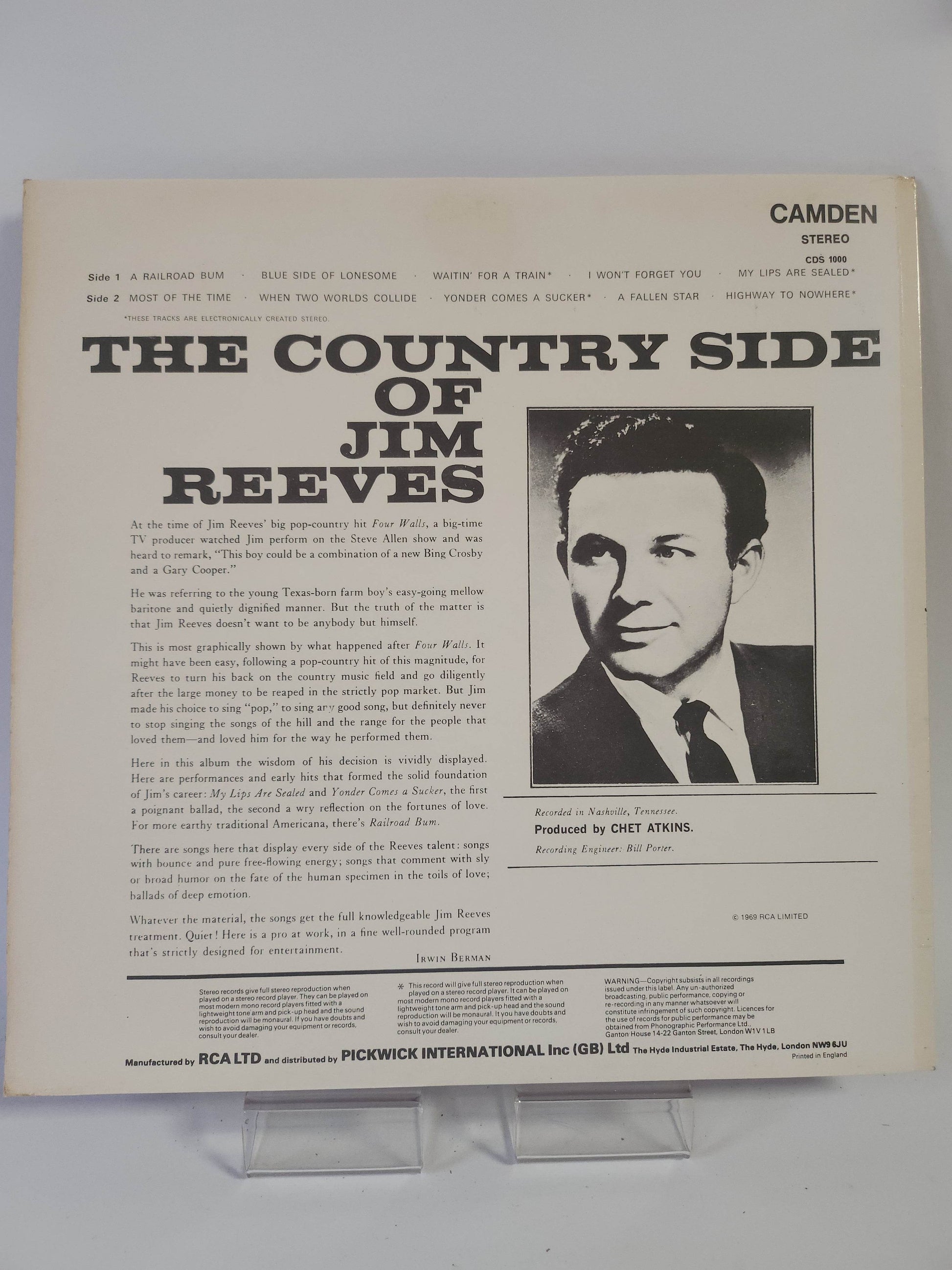 Country Side of Jim Reeves LP Vinyl - Feniks Gameshop