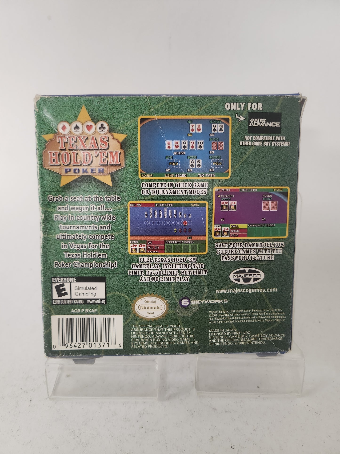 Texas Hold'em Poker Boxed Game Boy Advance