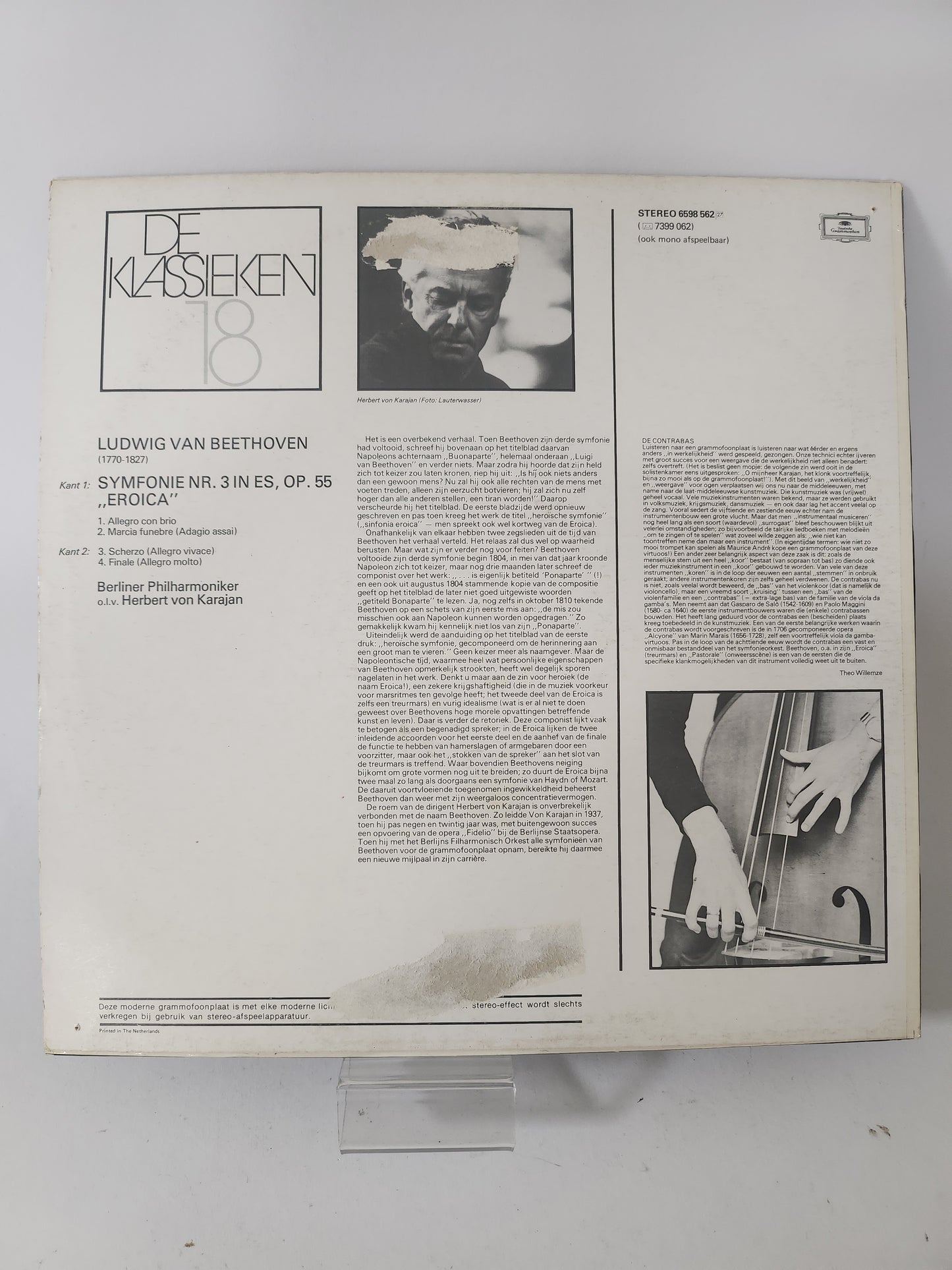Klassieken 18: Symfonie Nr 3 Eroica LP Vinyl