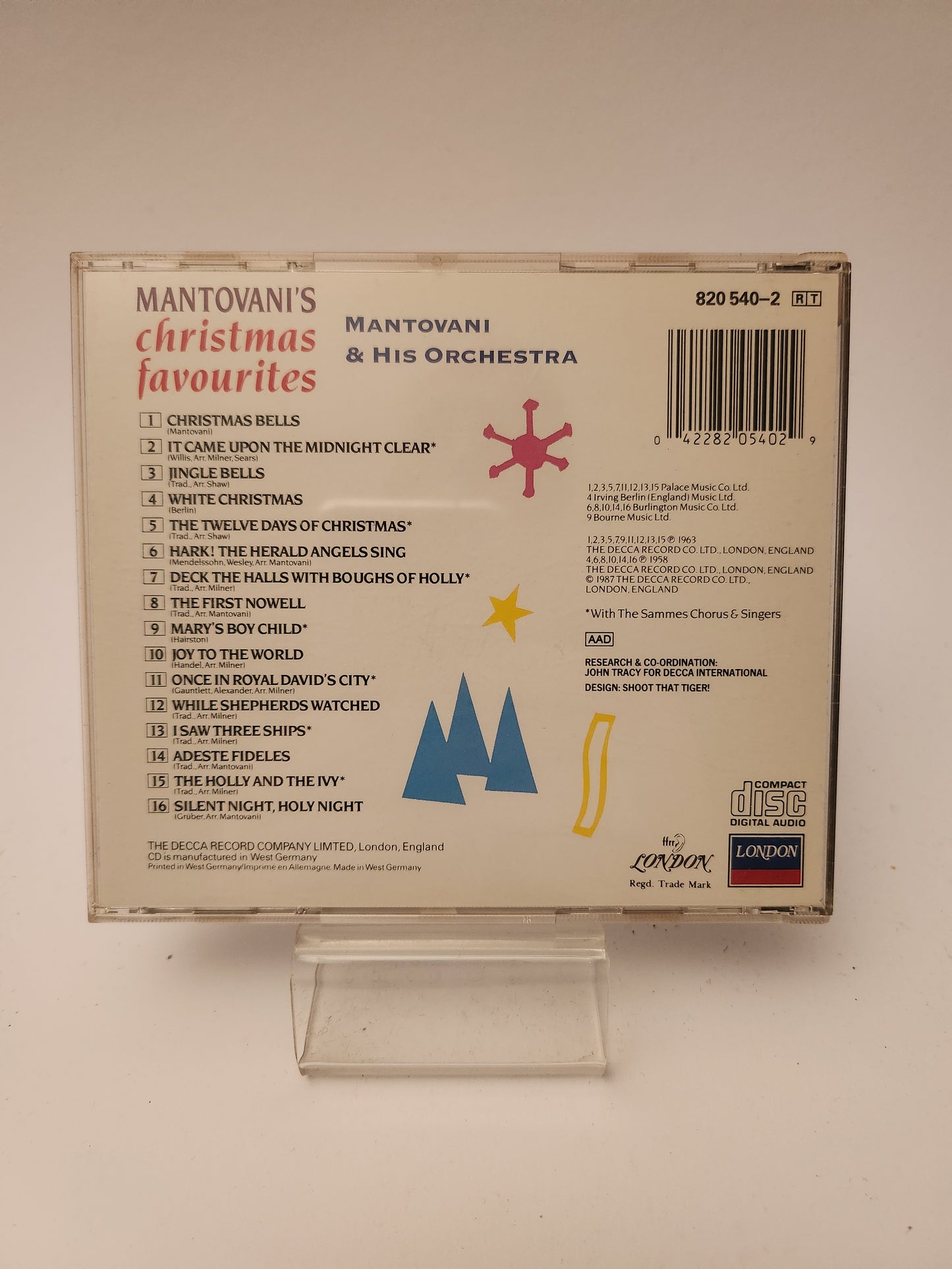 Mantovani's Christmas Favourites CD