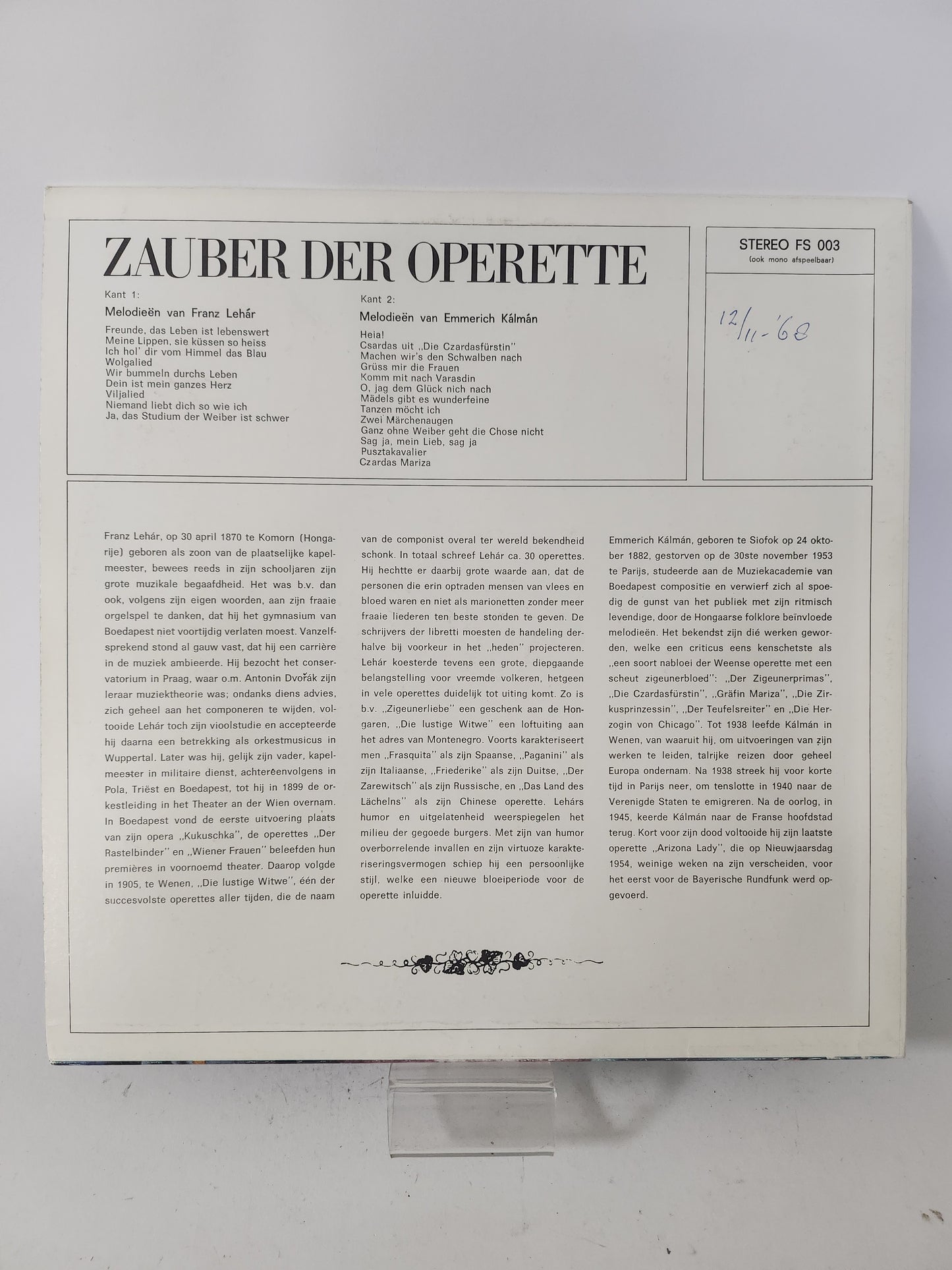 Zauber der Operette LP Vinyl