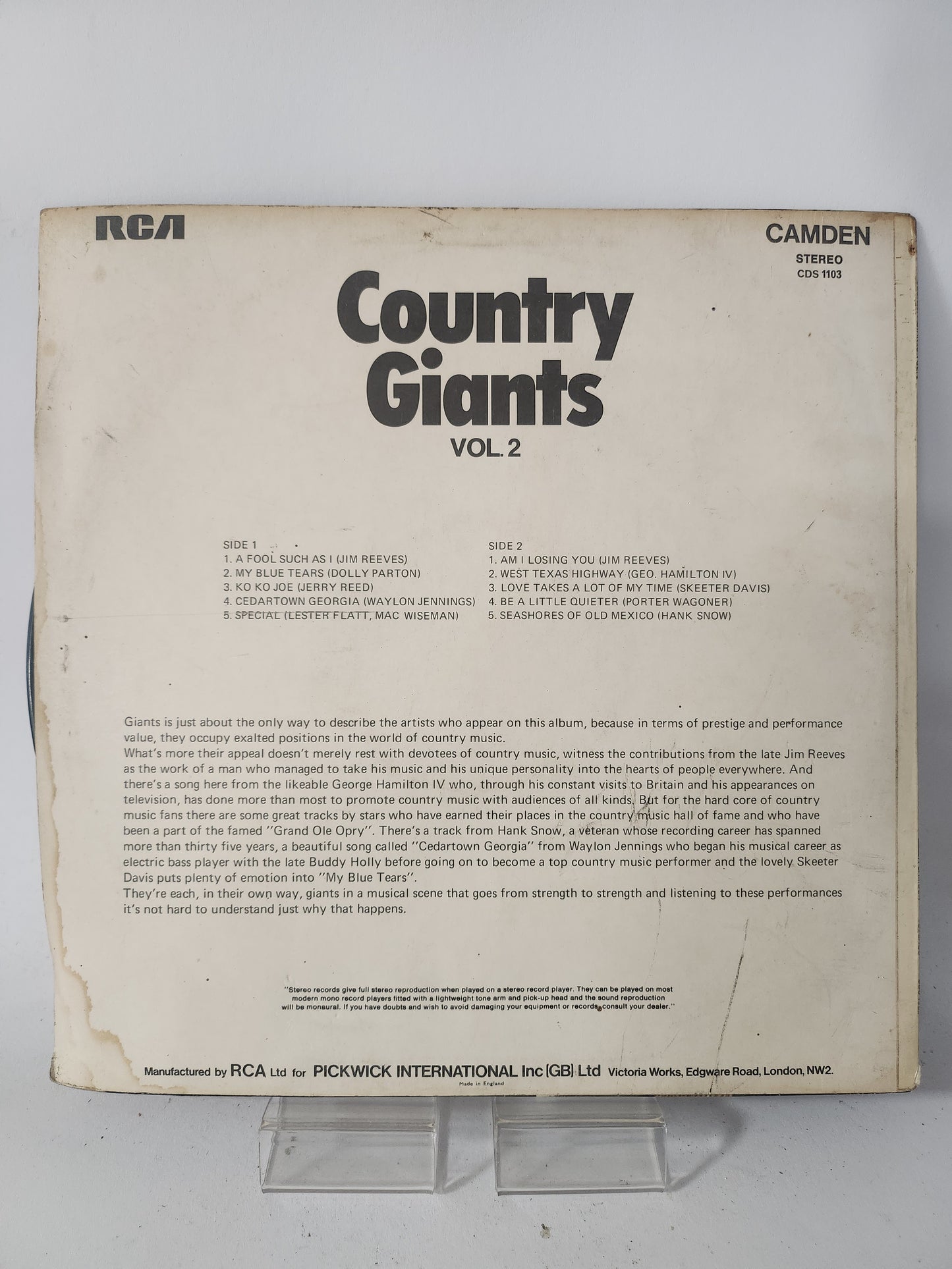 Country Giants Vol 2 LP Vinyl