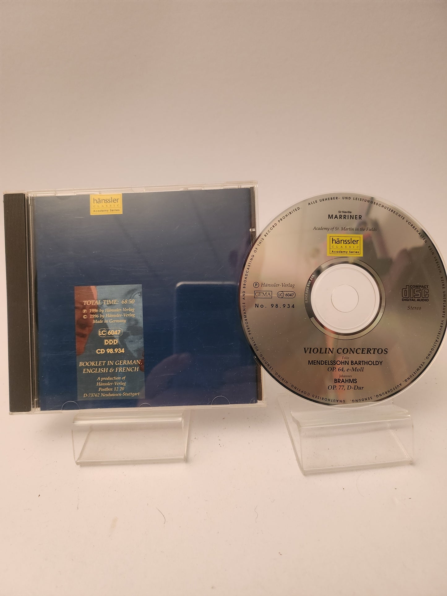 Violin Concertos: Mendelssohn Bartholdy CD