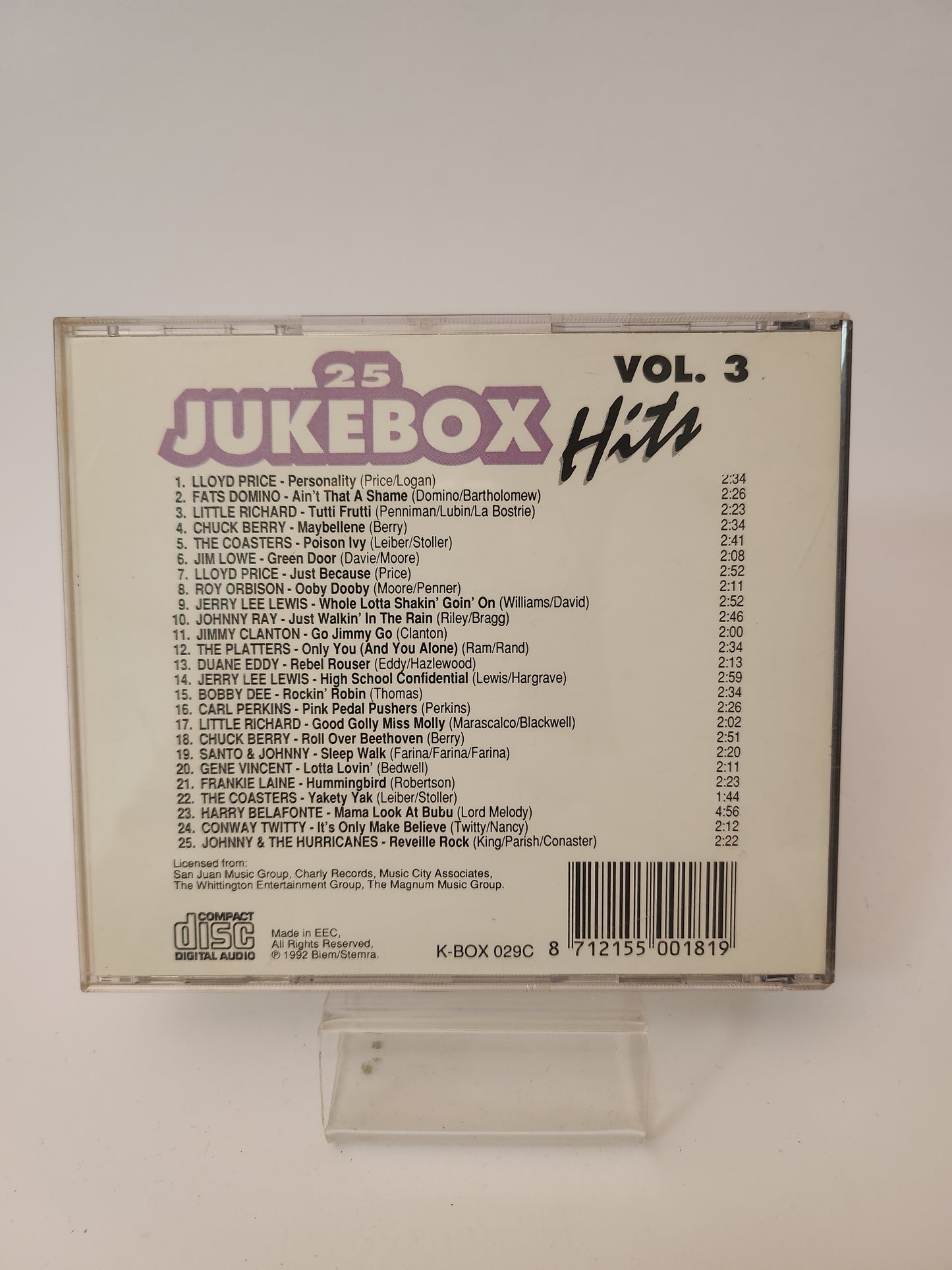 25 Jukebox Hits Volume 3 CD