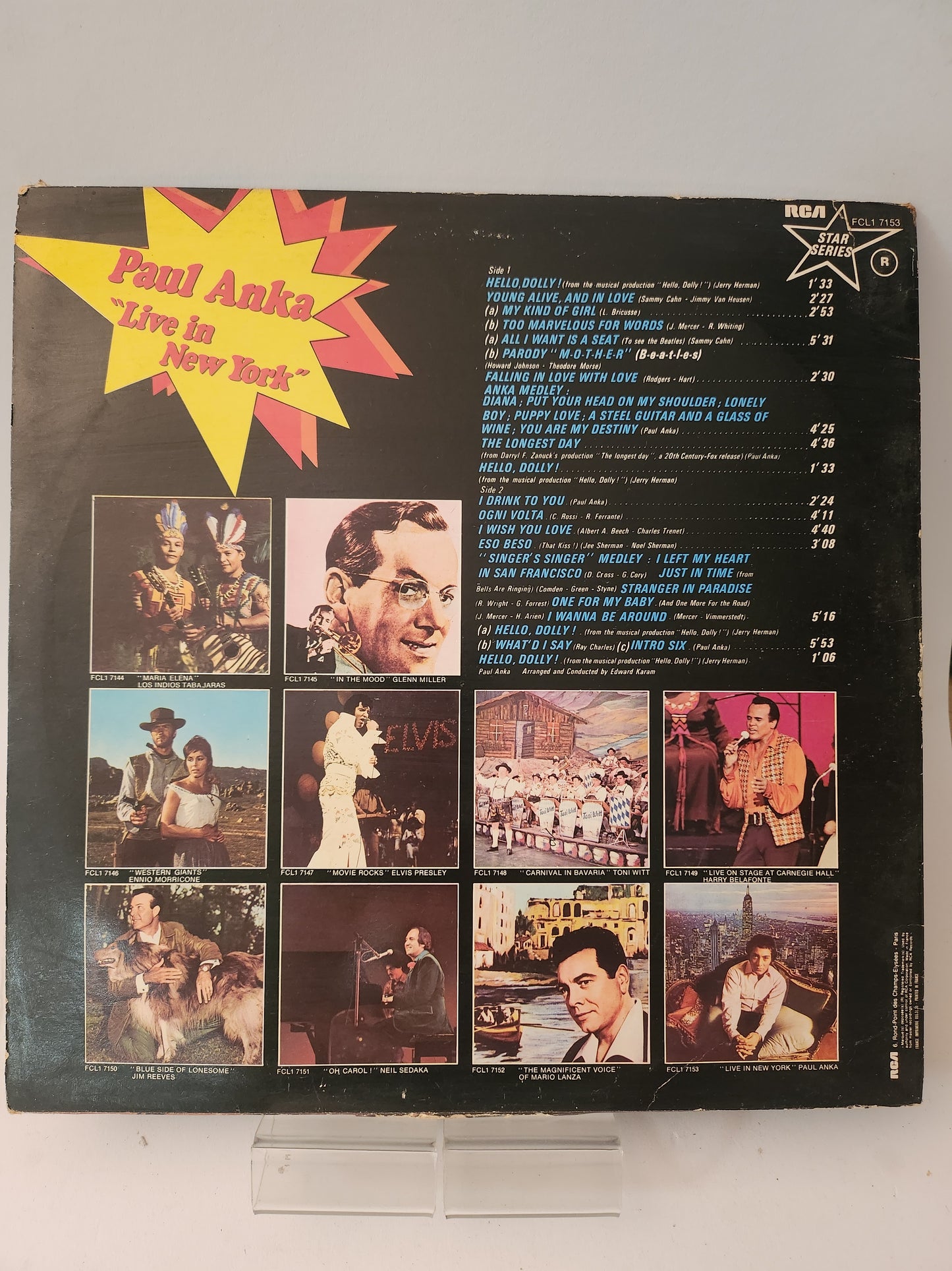 Live in New York: Paul Anka LP Vinyl