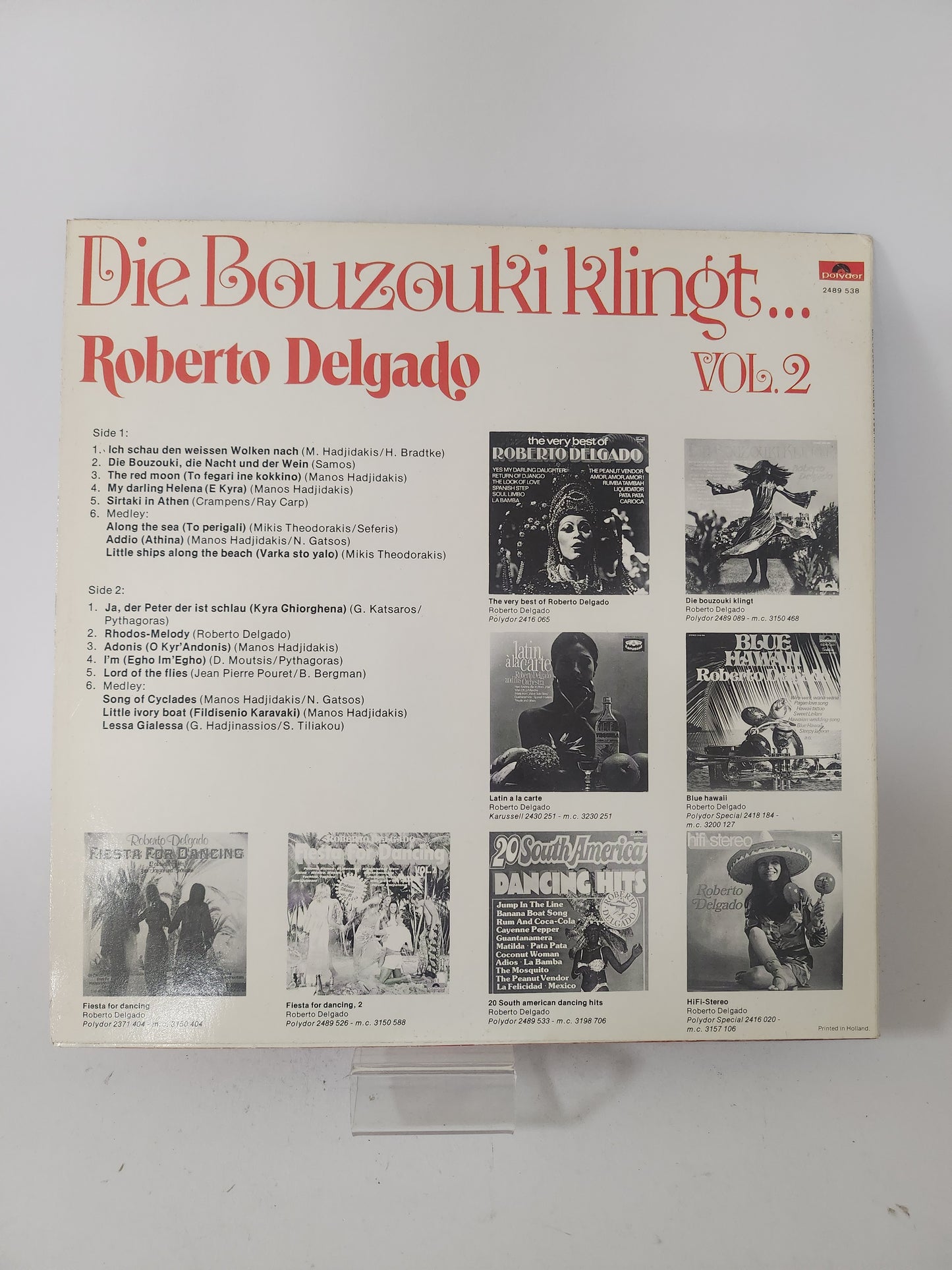 Die Bouzouki Klingt Vol 2: Roberto Belgado LP Vinyl