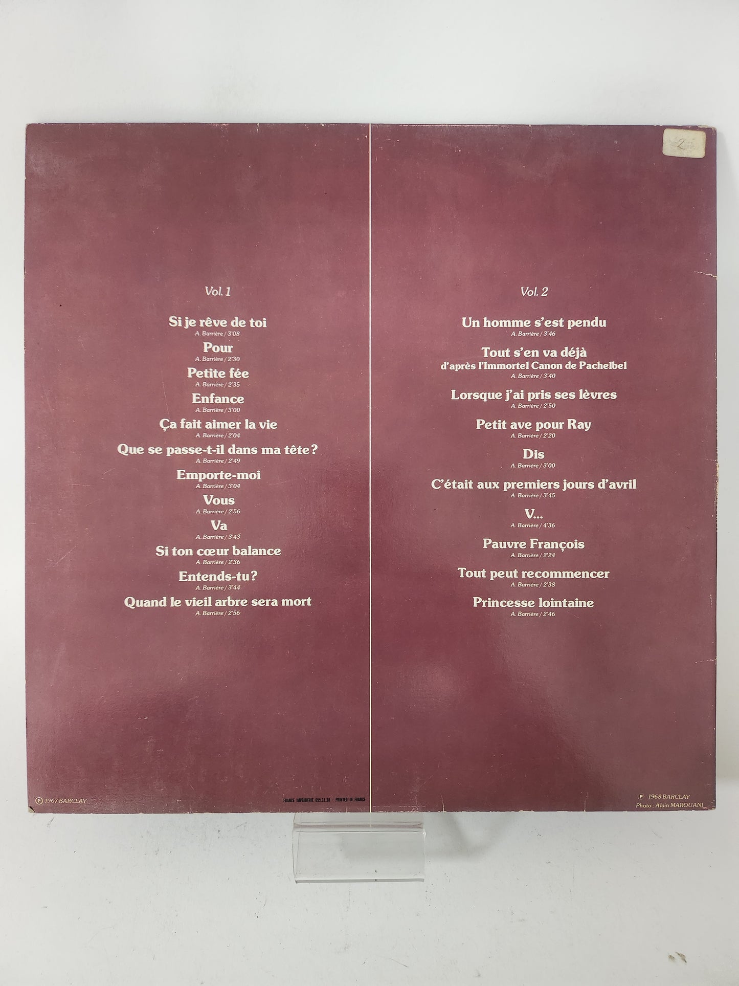 Alain Barrière LP Vinyl