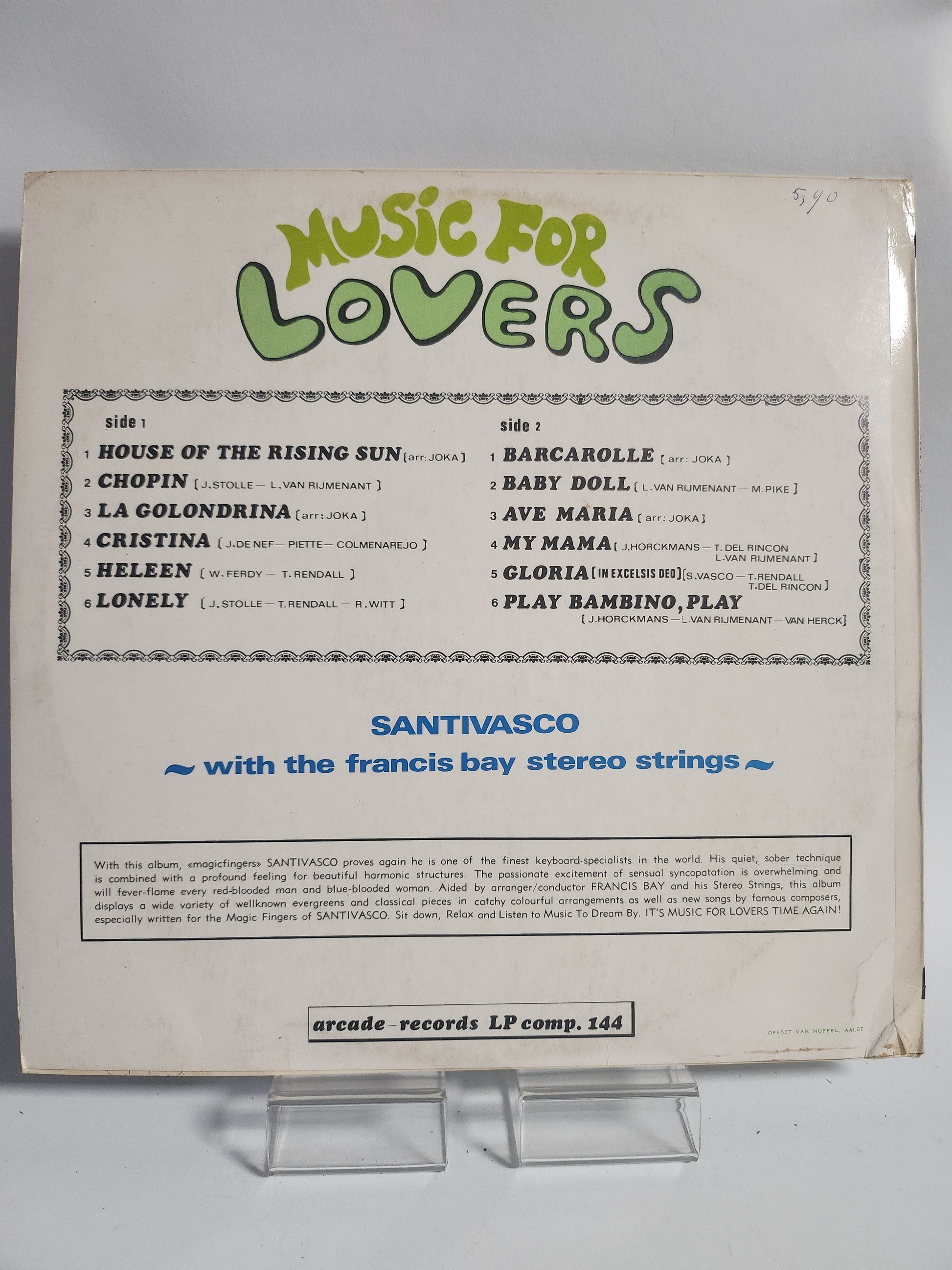Santivasco: Music for Lovers LP Vinyl - Feniks Gameshop