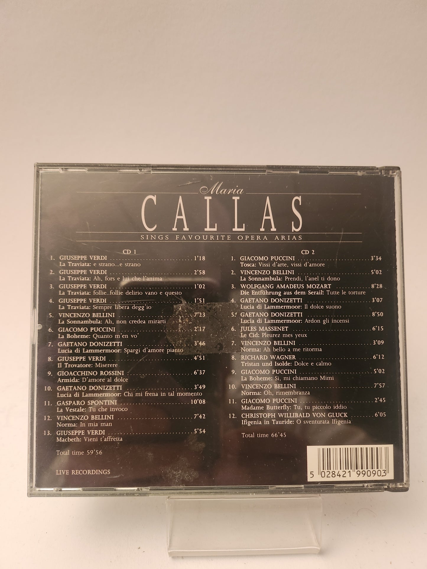 Maria Callas sings Favorite Opera Arias CD