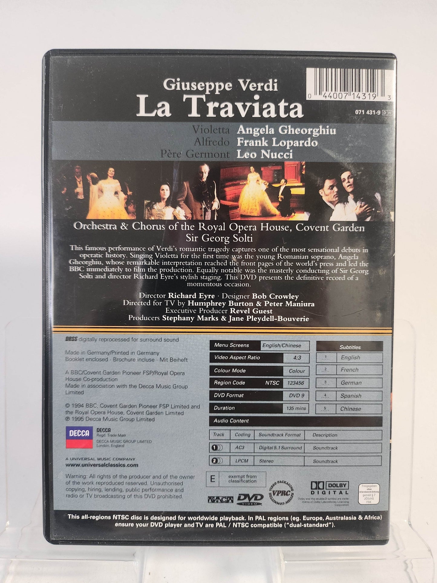 Verdi: La Traviata DVD Muziek - Feniks Gameshop