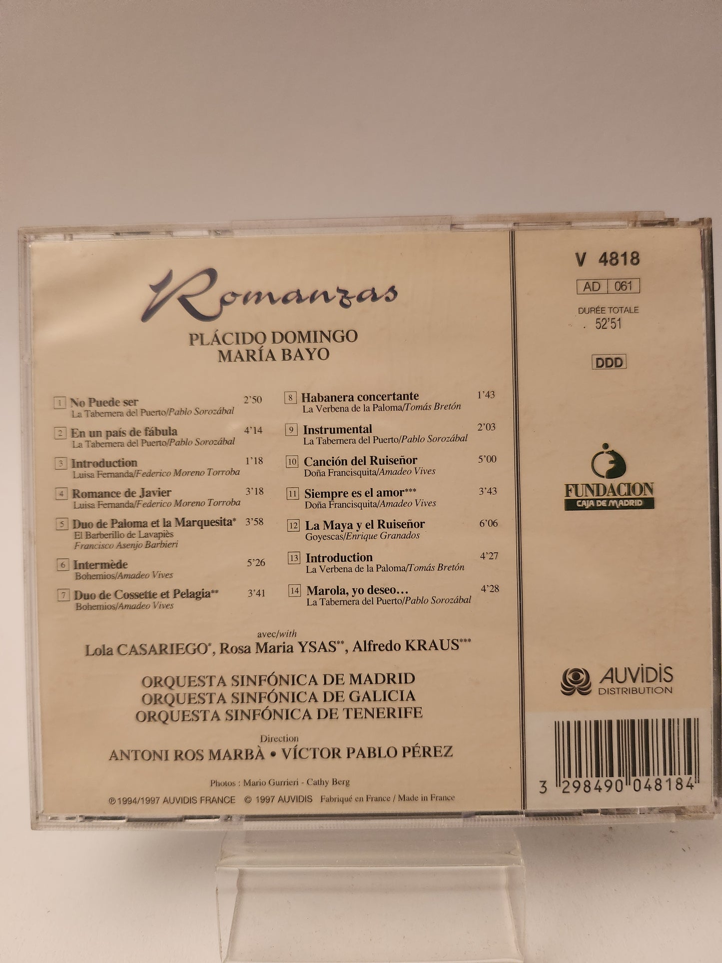 Romanzas: Placido Domingo & Maria Bayo CD