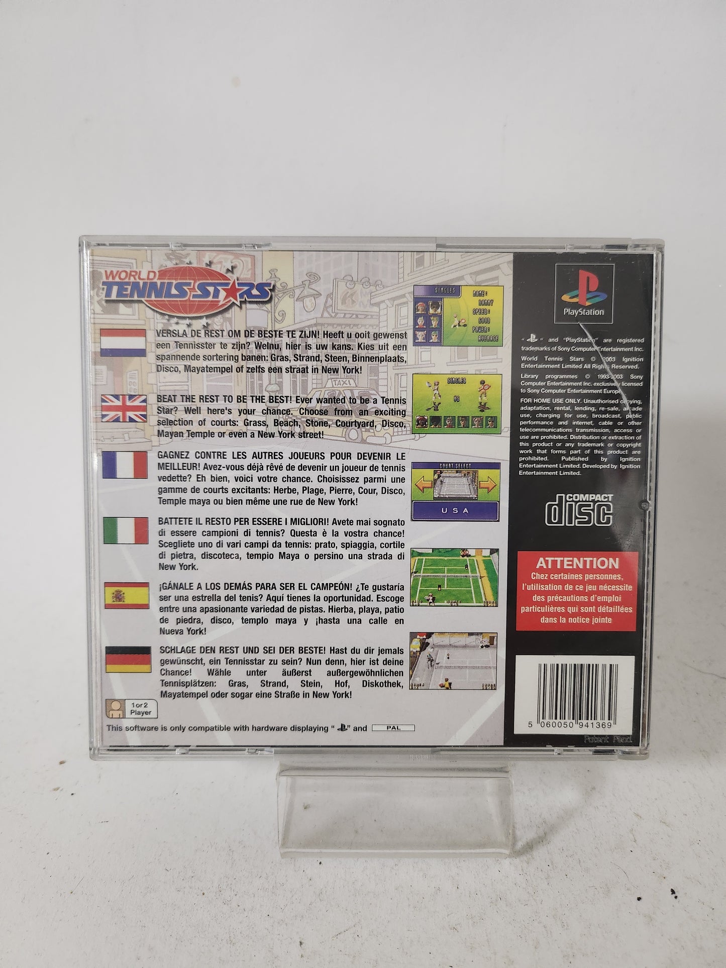 World Tennis Stars (No Book) PlayStation 1