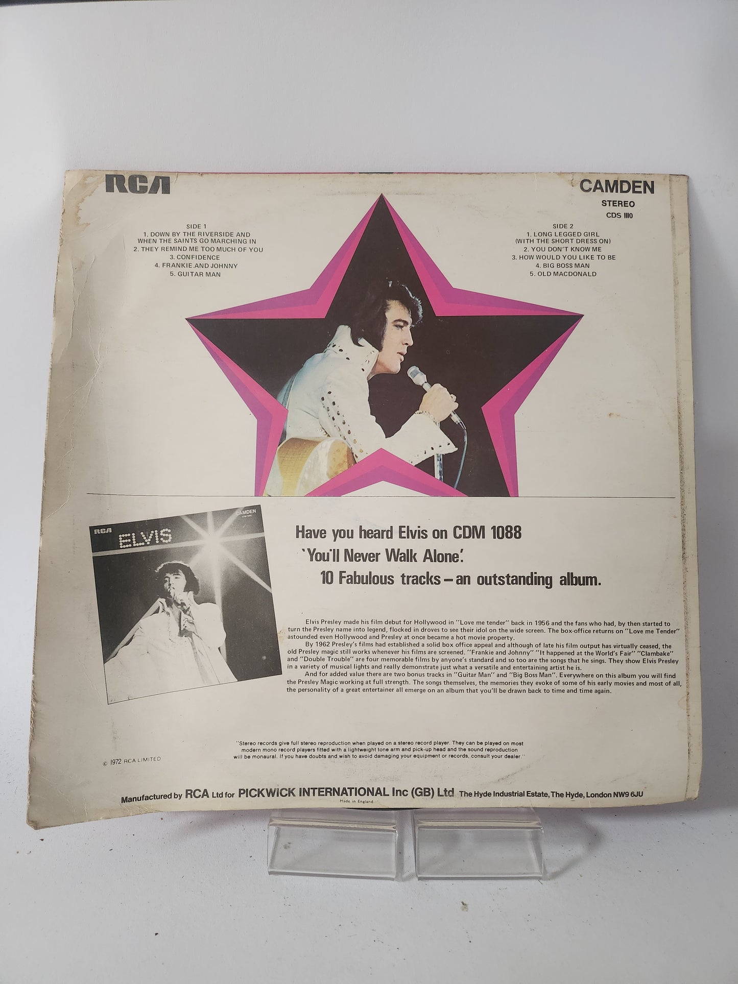 Elvis Sings Hits from his Movies LP Vinyl