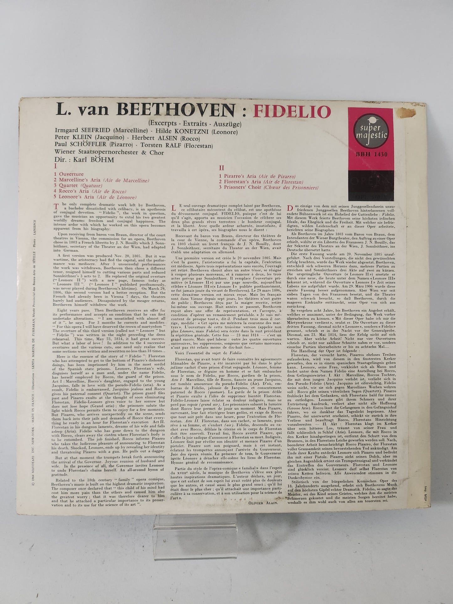 Fidelio: Beethoven LP Vinyl