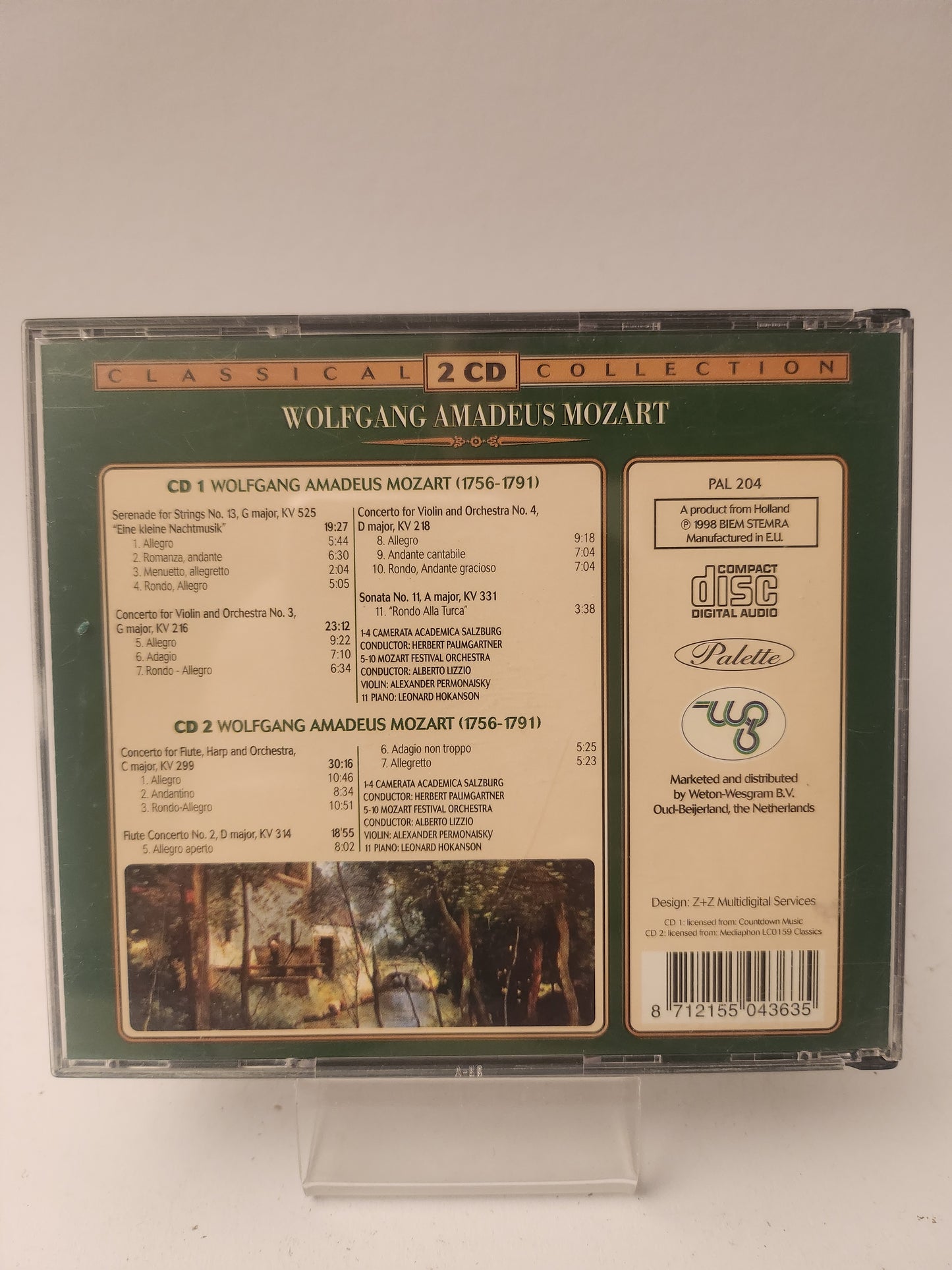 Wolfgang Amadeus Mozart: Eine Kleine Nachtmusik Violin & Flute Concreti CD
