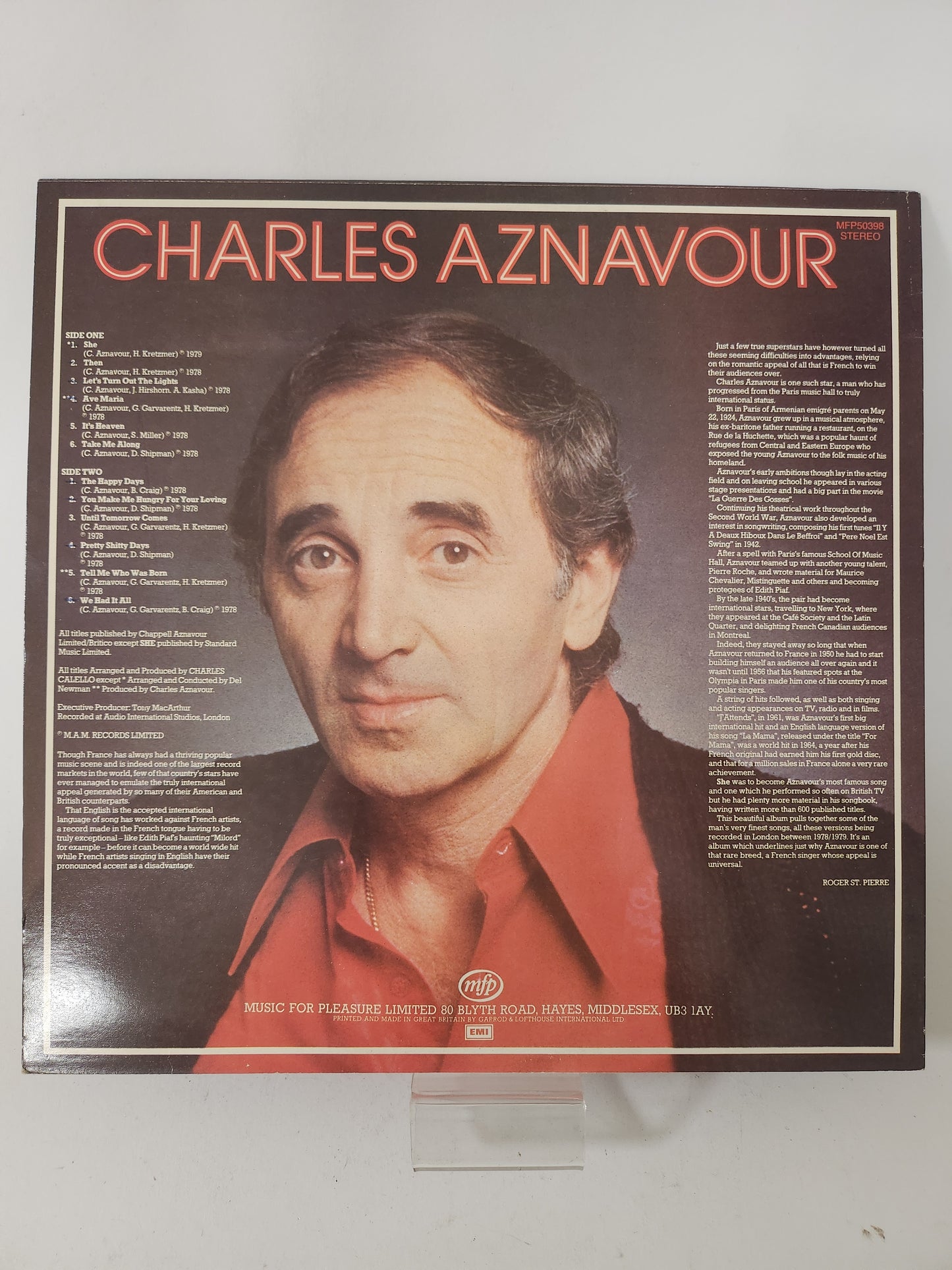 She: Charles Aznavour LP Vinyl