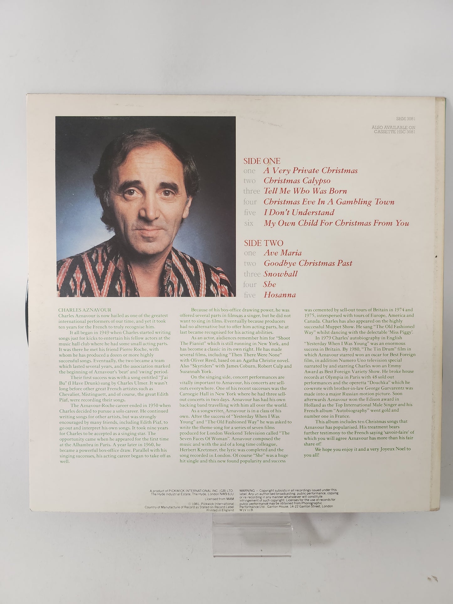 Ny Christmas Album: Charles Aznavour LP Vinyl
