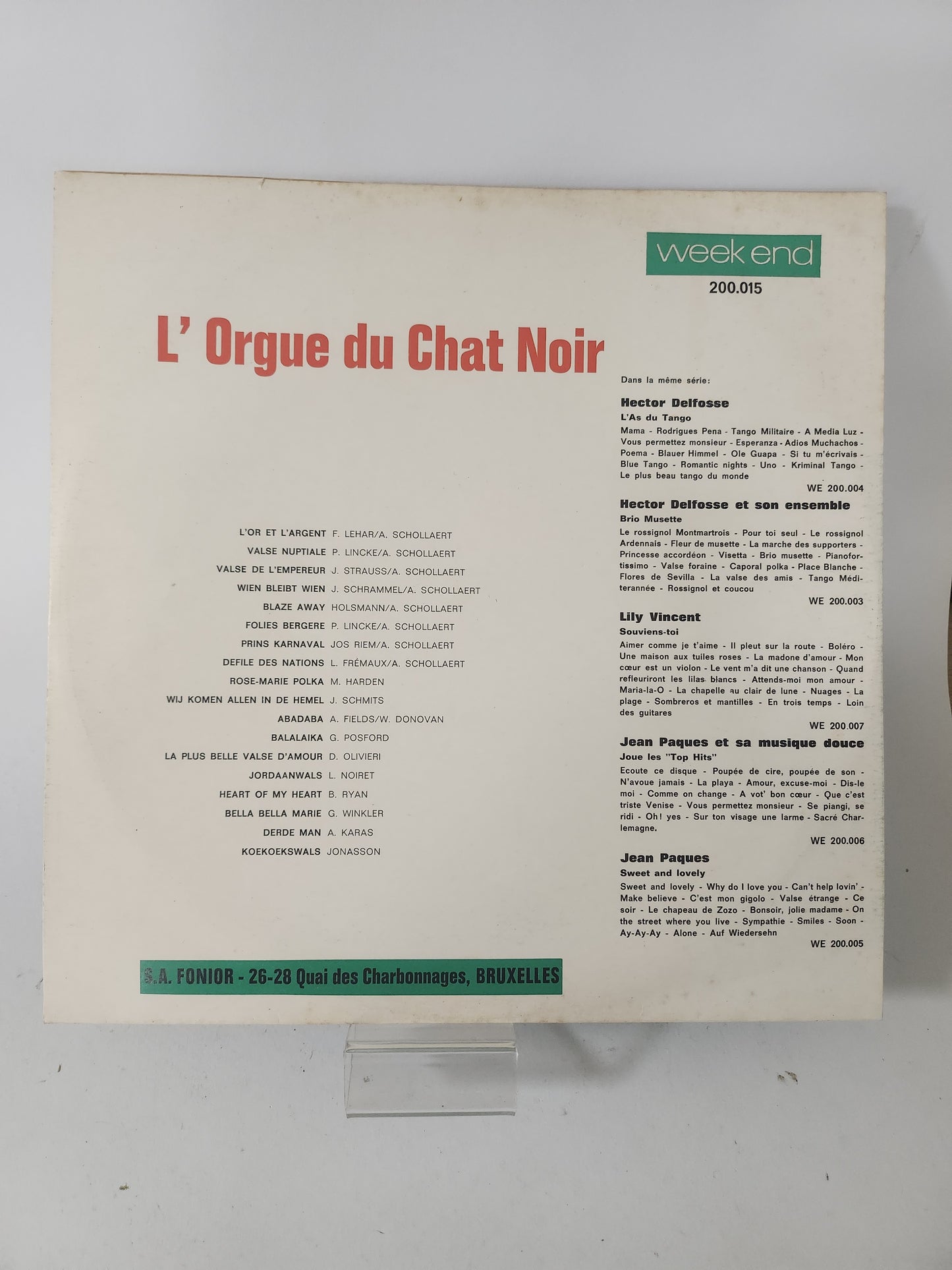 L'Orgue du Chat Noir LP Vinyl