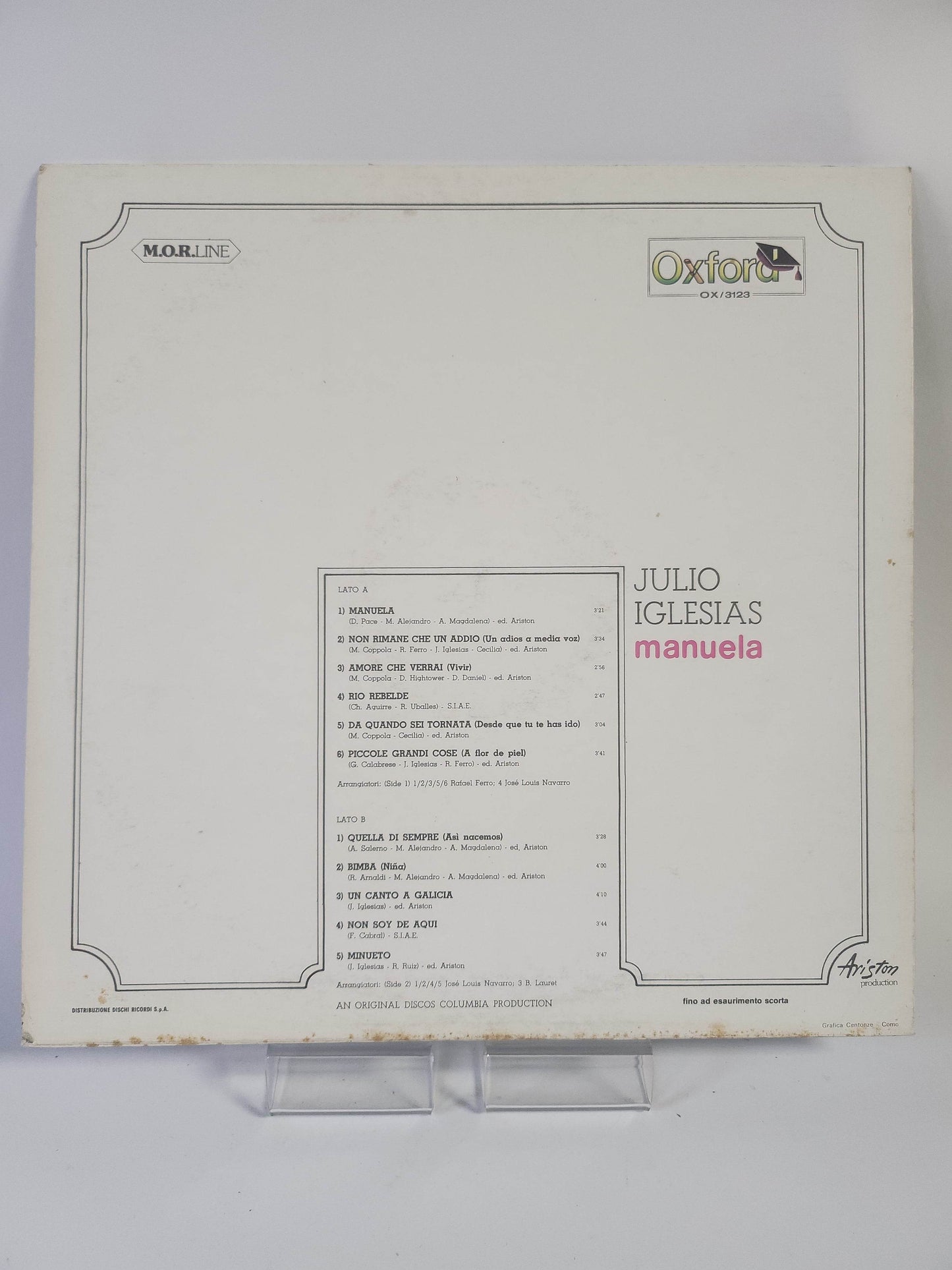 Julio Eglesias: Manuela LP Vinyl - Feniks Gameshop
