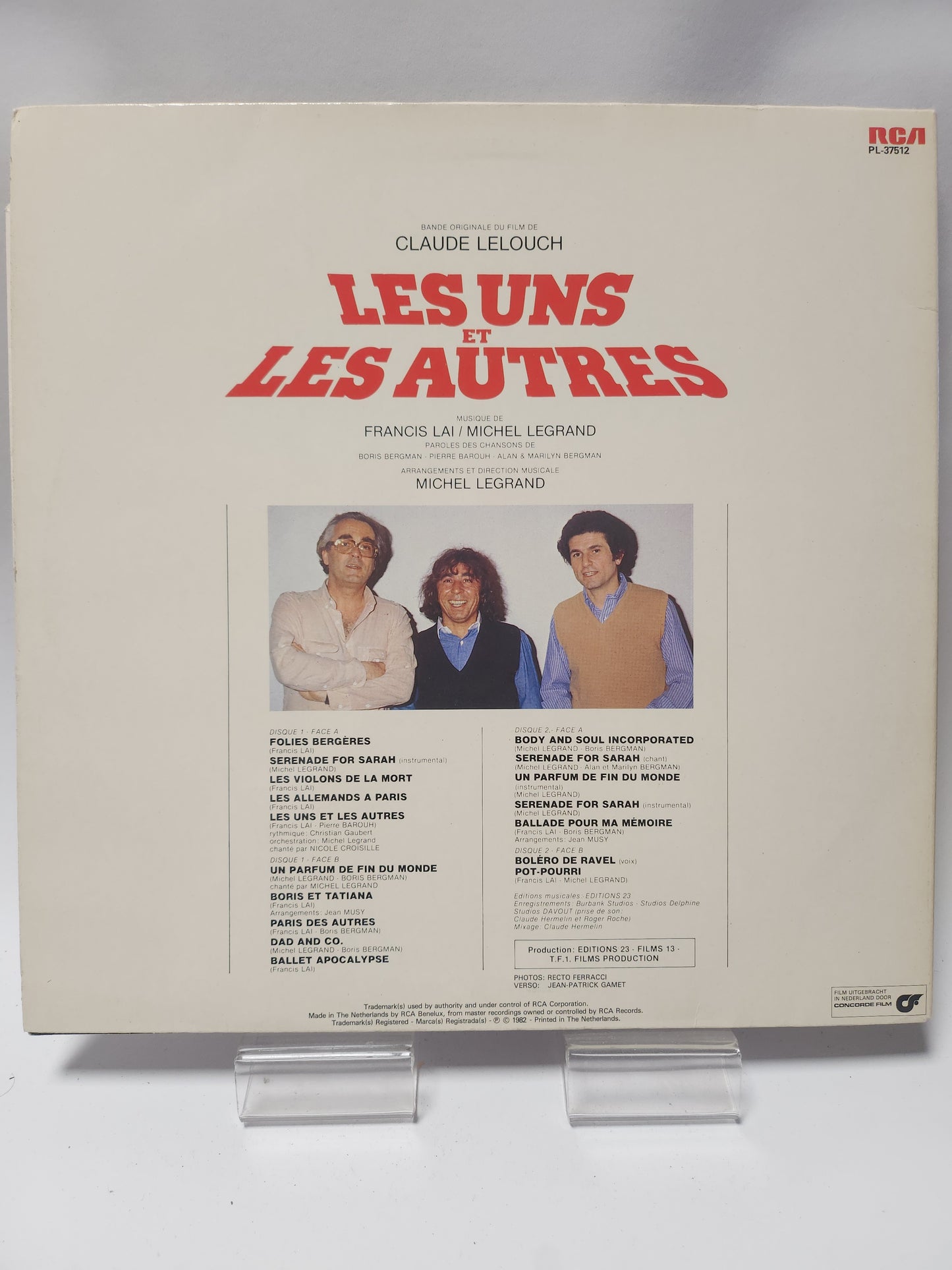 Les Uns et Les Autres (Bande Originale du Film) Francis Lai & Michel Legrand LP Vinyl
