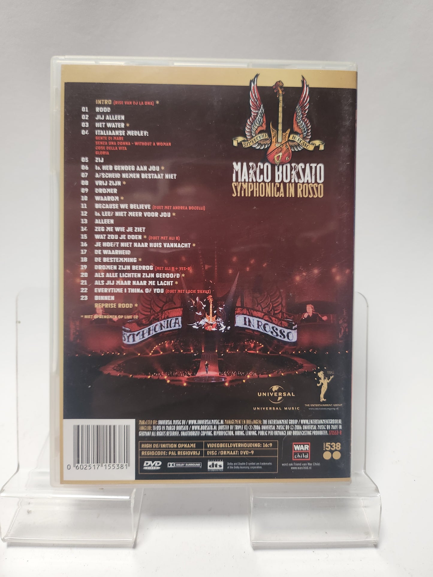 Marco Borsato: Symphonica in Rosso Dvd Muziek