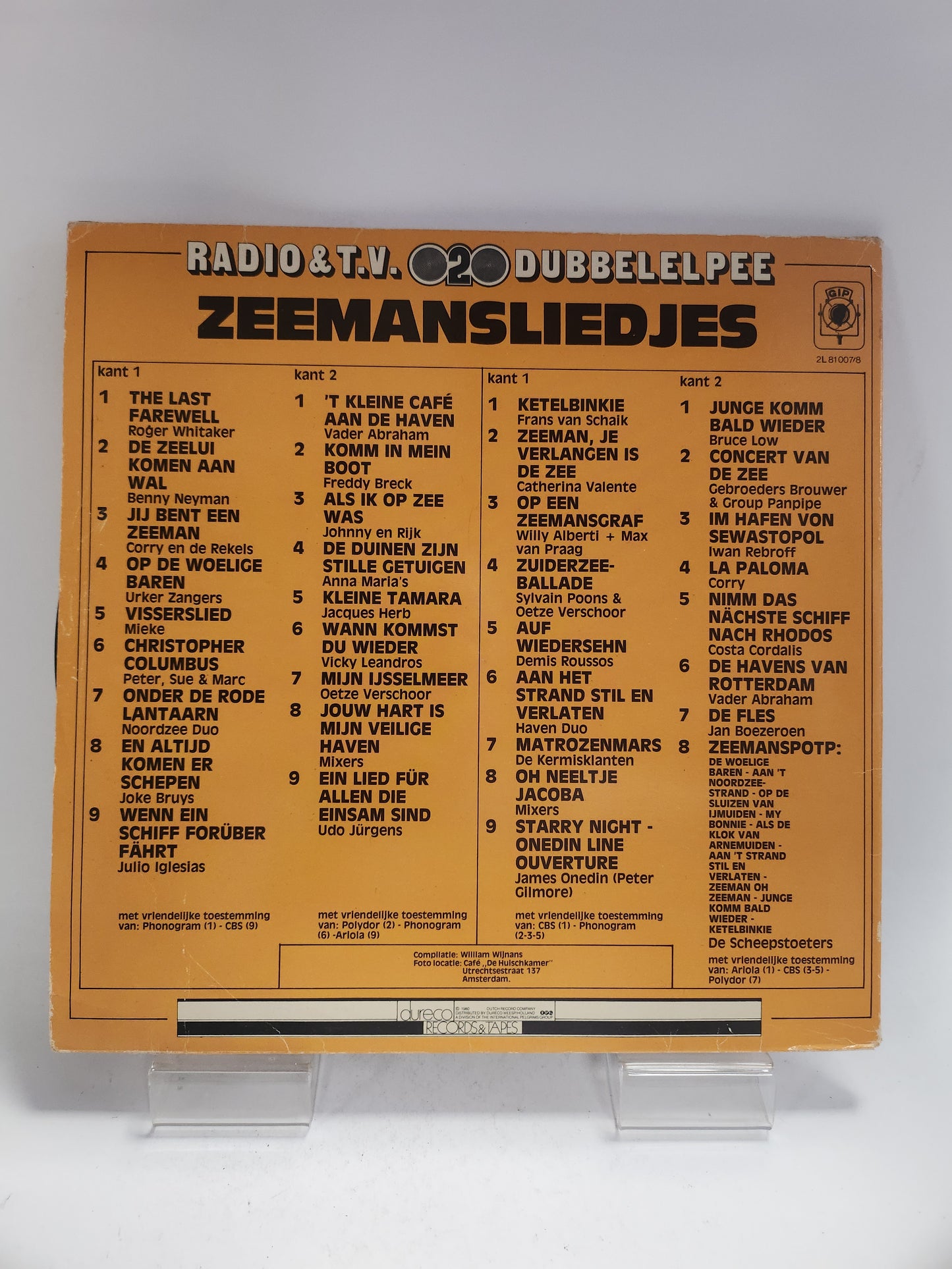 Zeemansliedjes Radio & TV Dubbel LP Vinyl