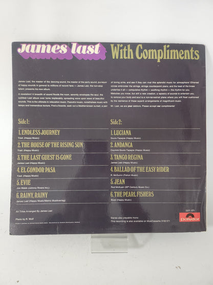 With Comolinents: James Last LP Vinyl