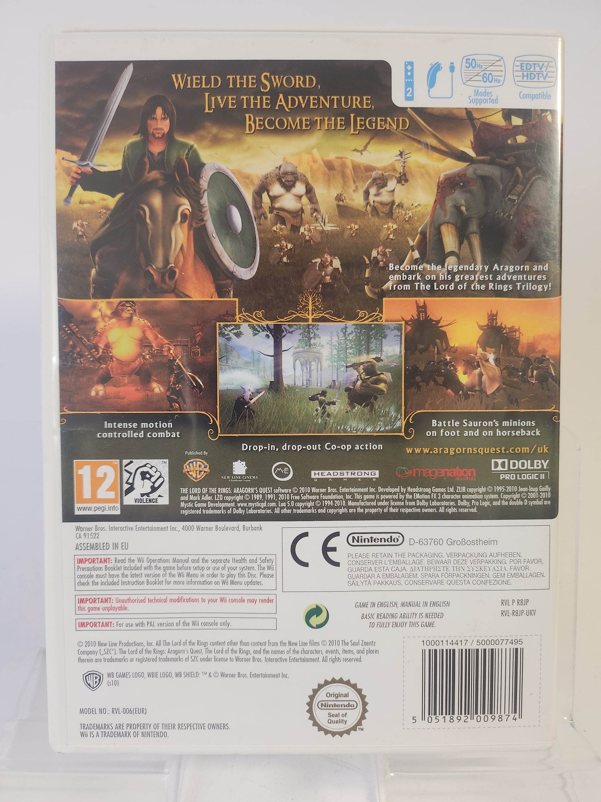 Lord of the Rings Aragorn's Quest Nintendo Wii - Feniks Gameshop