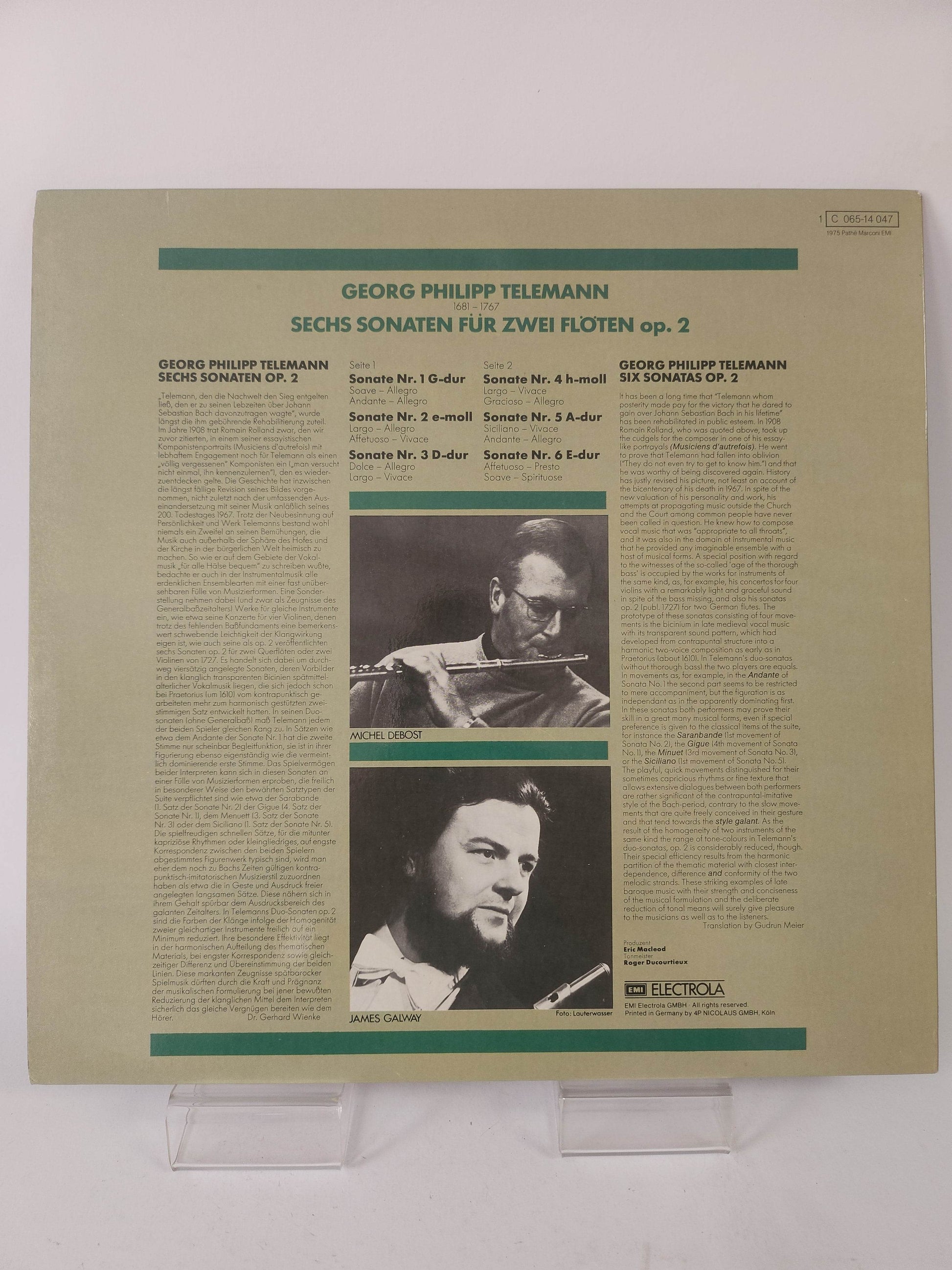 Telemann: Sechs Sonaten Op.2 Für Zwei Flöten LP Vinyl - Feniks Gameshop