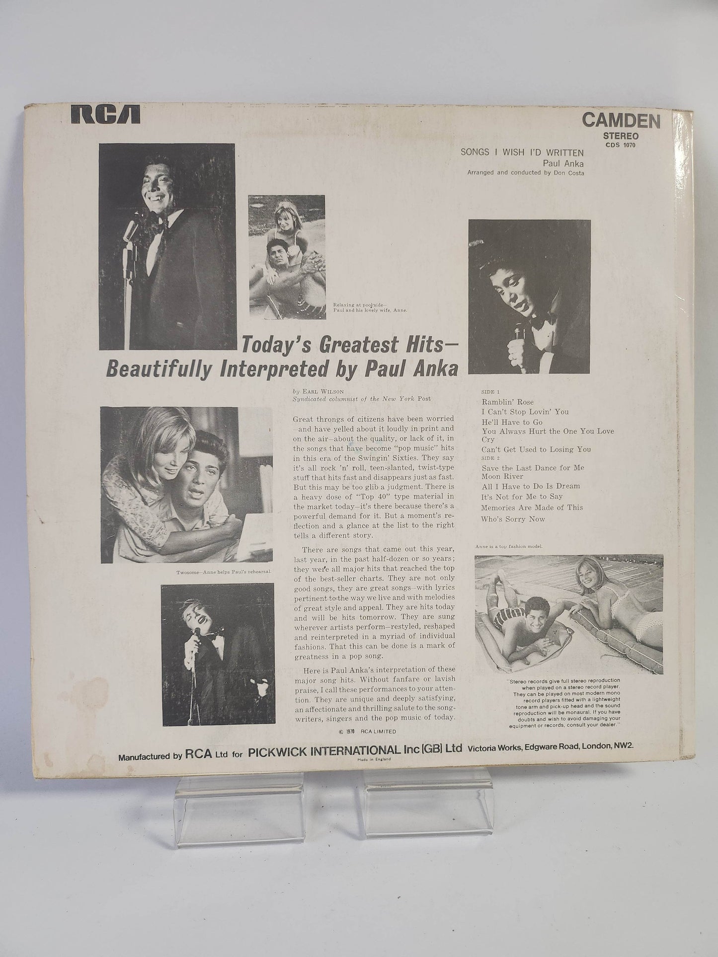 Paul Anka: Song I Wish I'd Written LP Vinyl - Feniks Gameshop