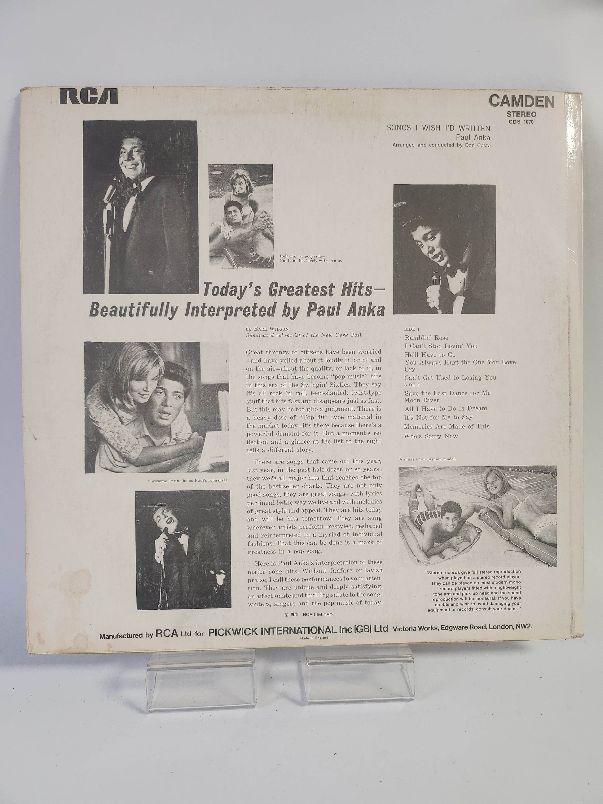 Paul Anka: Song I Wish I'd Written LP Vinyl - Feniks Gameshop