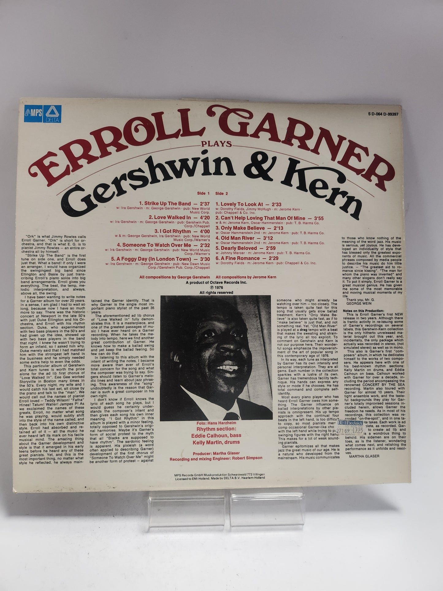 Erroll Garner plays Gershwin & Kern LP Vinyl