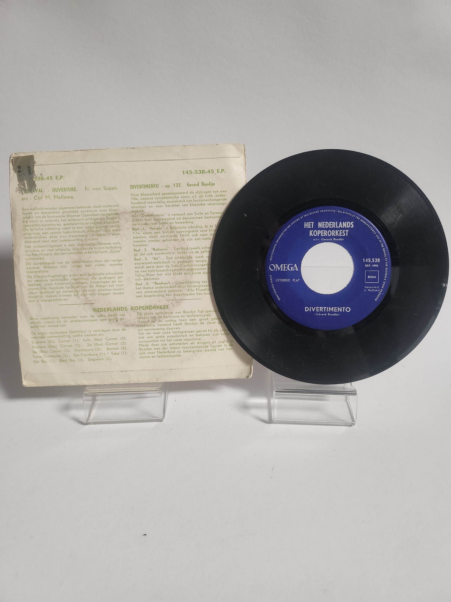 Nederlandse Koperorkest: Divertimento Single Vinyl - Feniks Gameshop