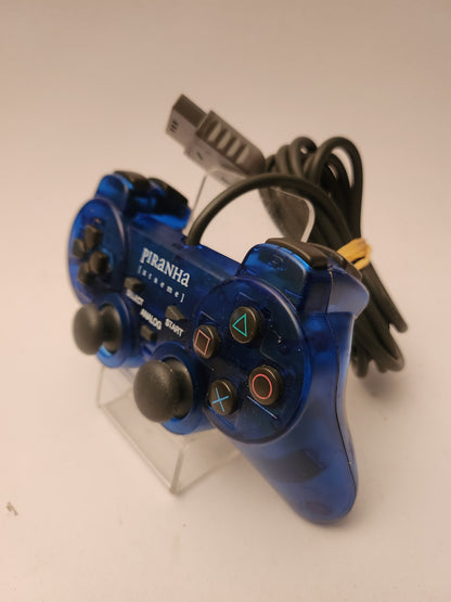 Piranha Xtreme Transparant Blue Controller Playstation 1