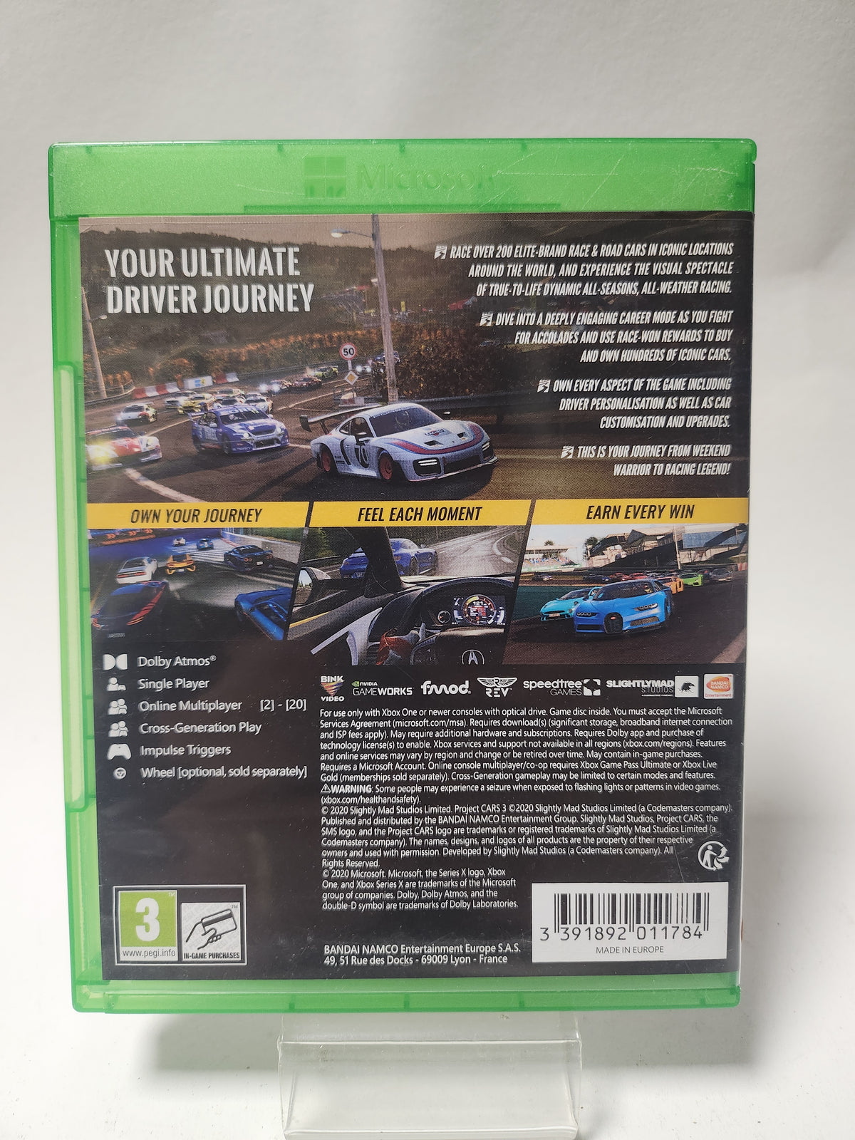 Project Cars 3 No Book Xbox One