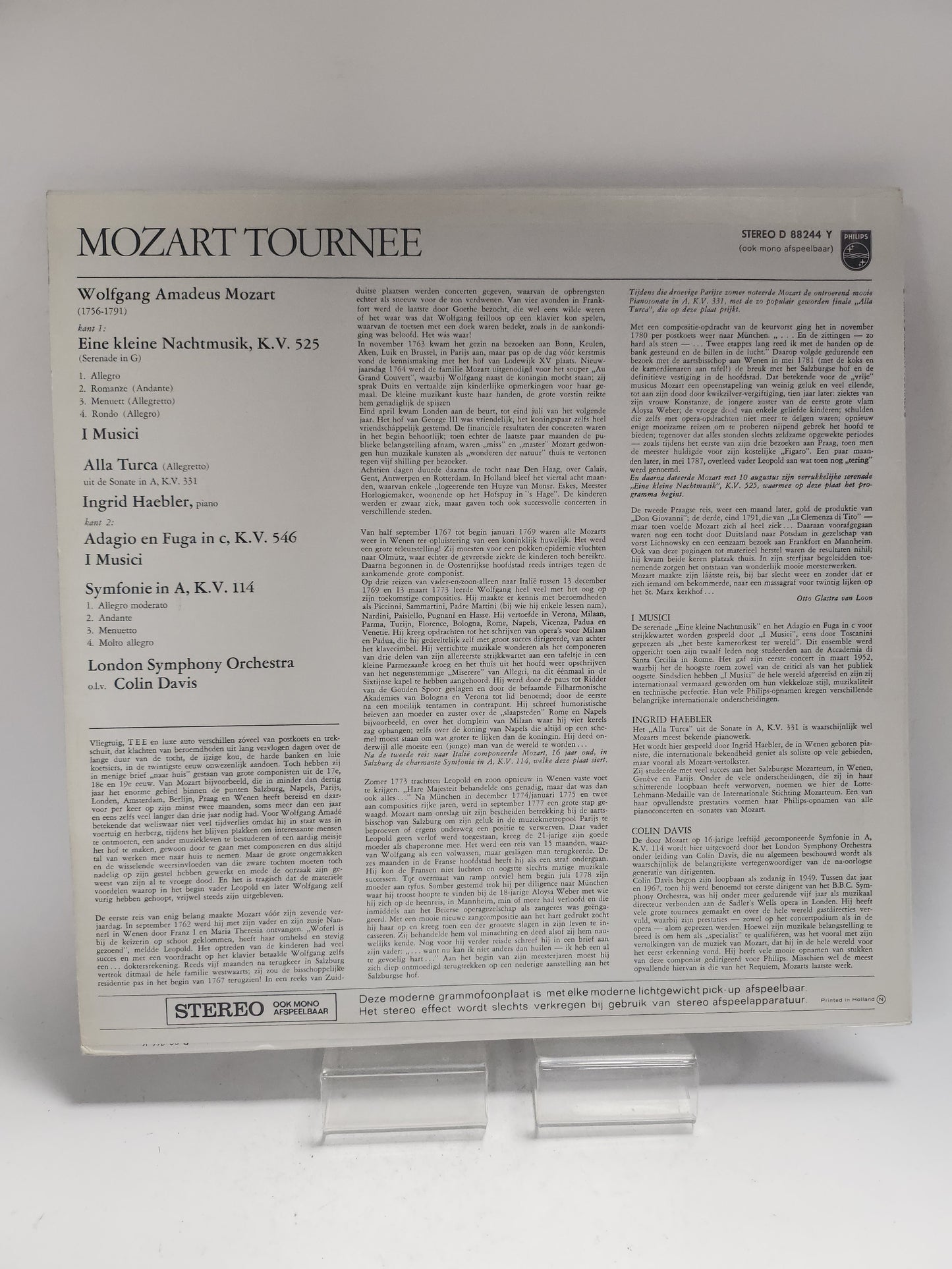 Mozart Tournee LP Vinyl