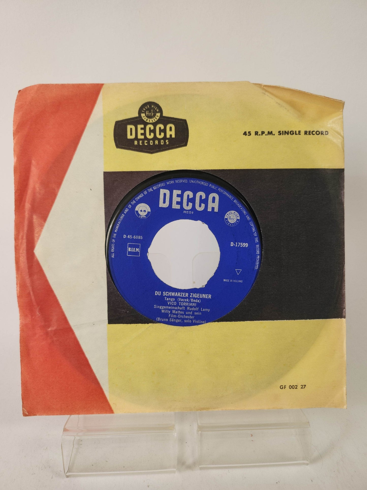 Decca: Du Schwarzer Zigeuner Single Vinyl - Feniks Gameshop