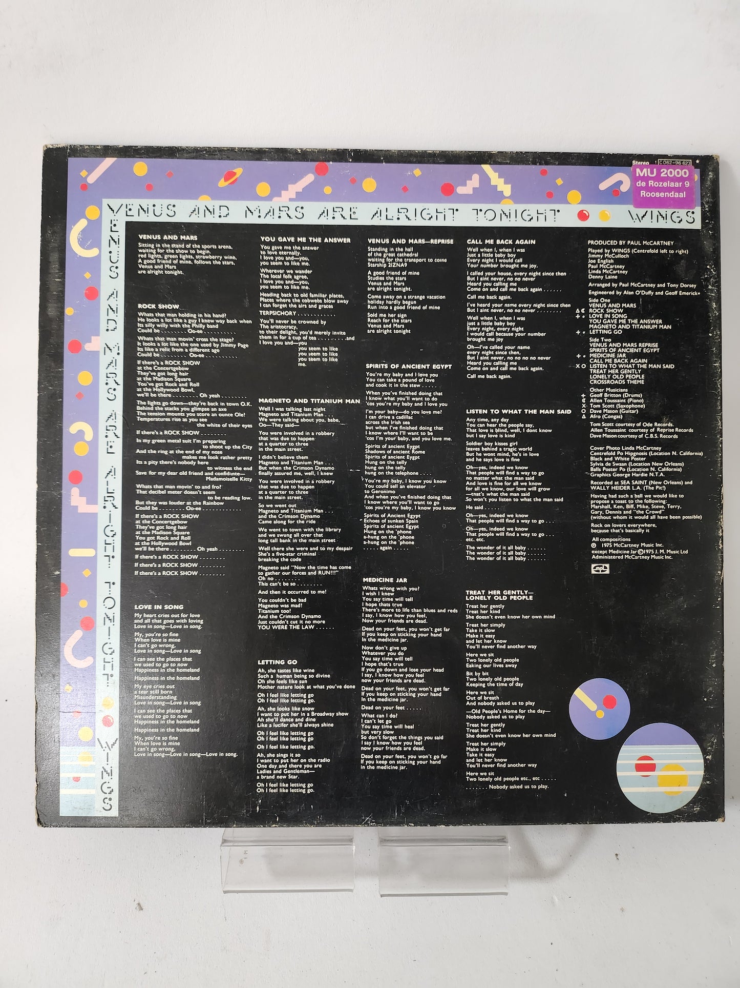 Venus and Mars: Wings LP Vinyl