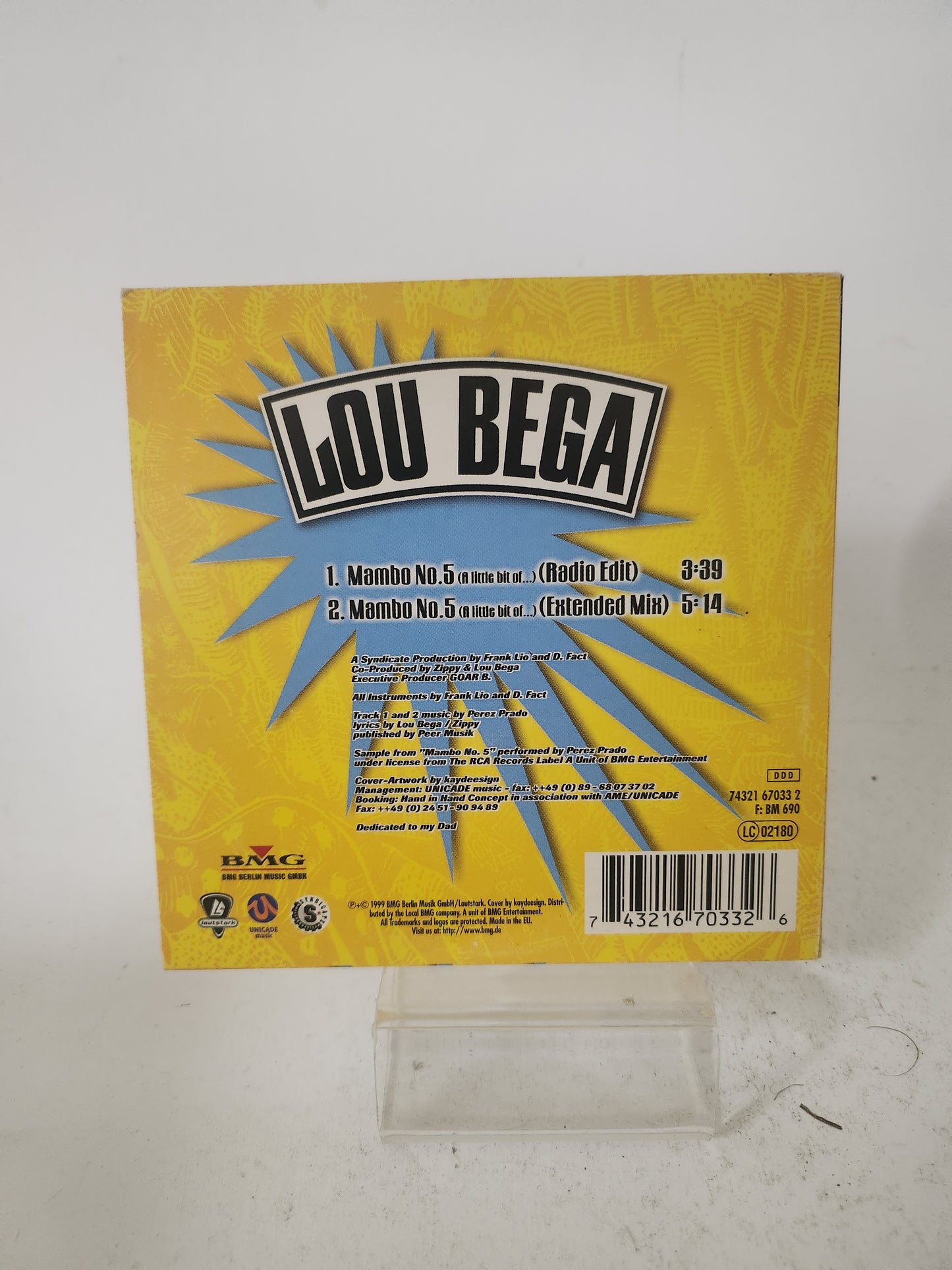 Lou Bega: Mambo No 5 CD Single