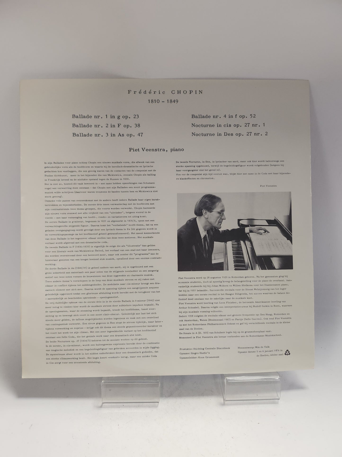 Piet Veenstra: Chopin LP Vinyl