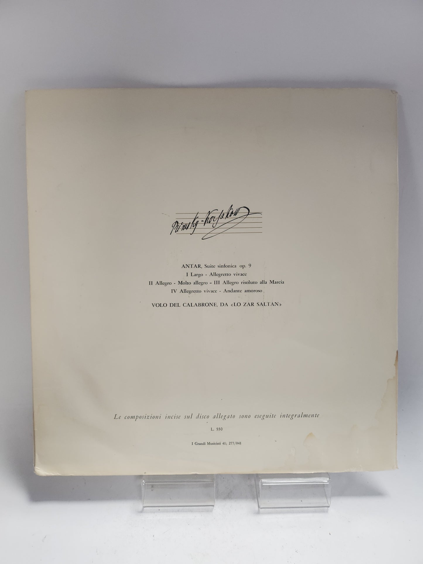 I Grandi Musicisti 41: Nikolai Rimski-Korsakov III LP Vinyl