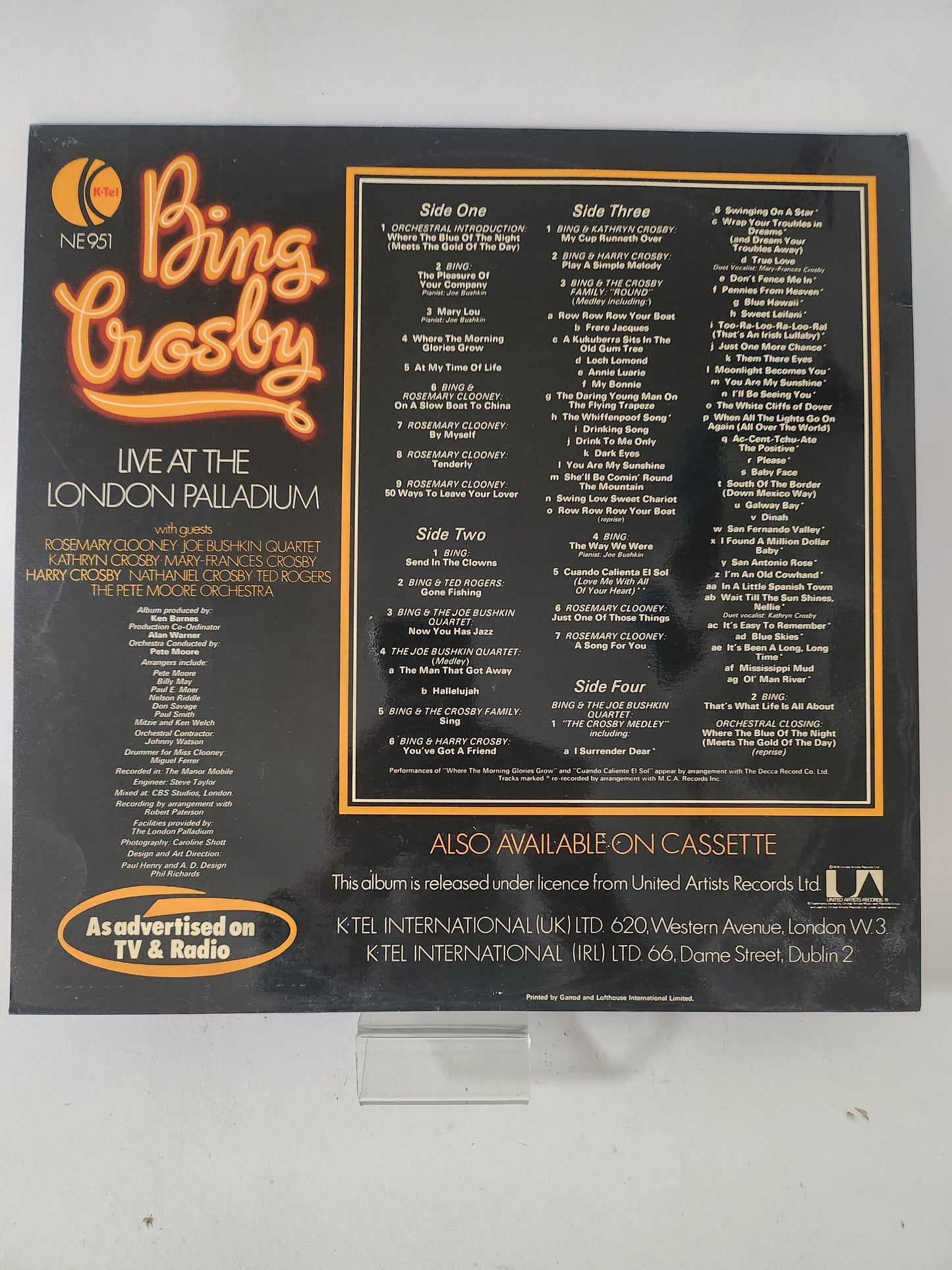 Bing Crosby Live at the London Palladium LP Vinyl
