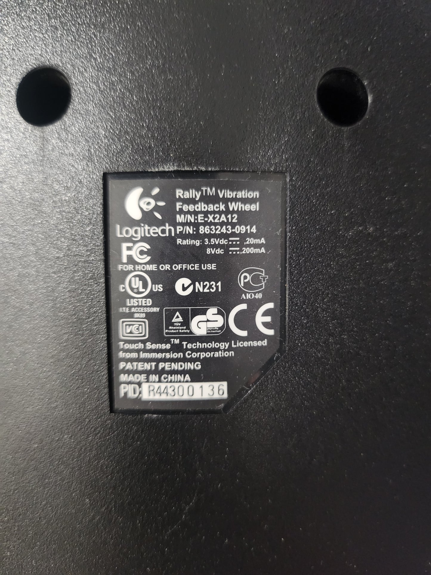 Logitech Rally Vibration Feedback Wheel Playstation 2