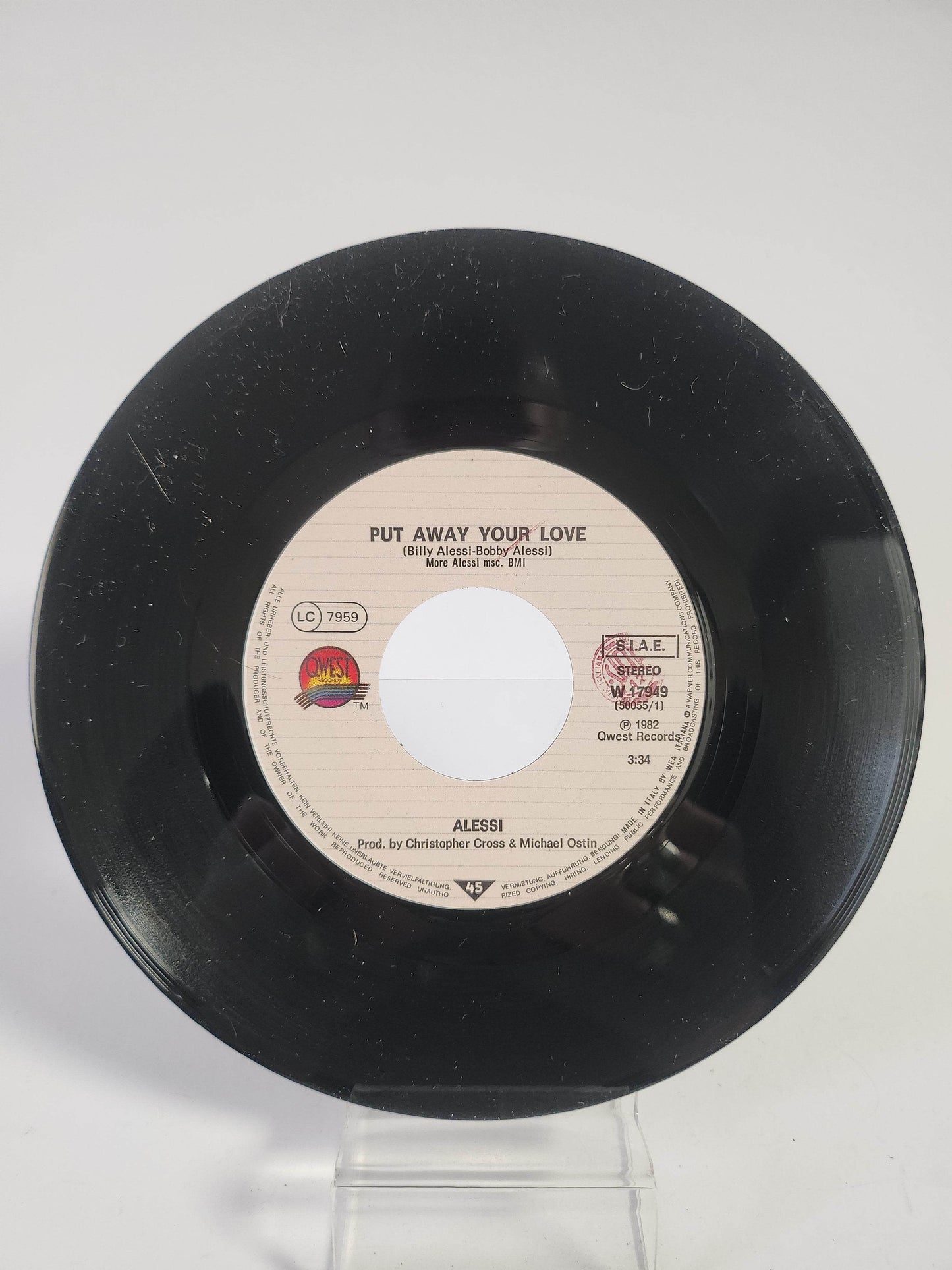 Alessi: Put Away Your Love Single Vinyl - Feniks Gameshop