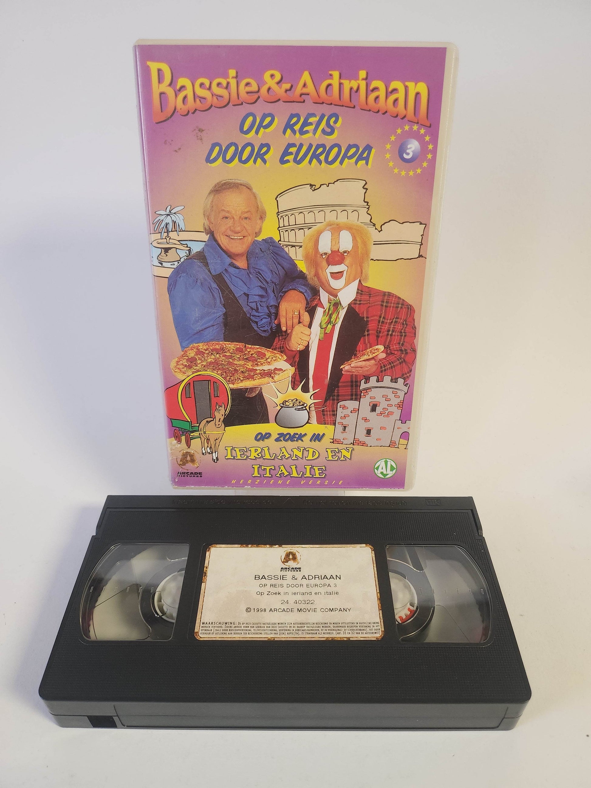 Bassie & Adriaan op Reis door Europa 3 VHS - Feniks Gameshop